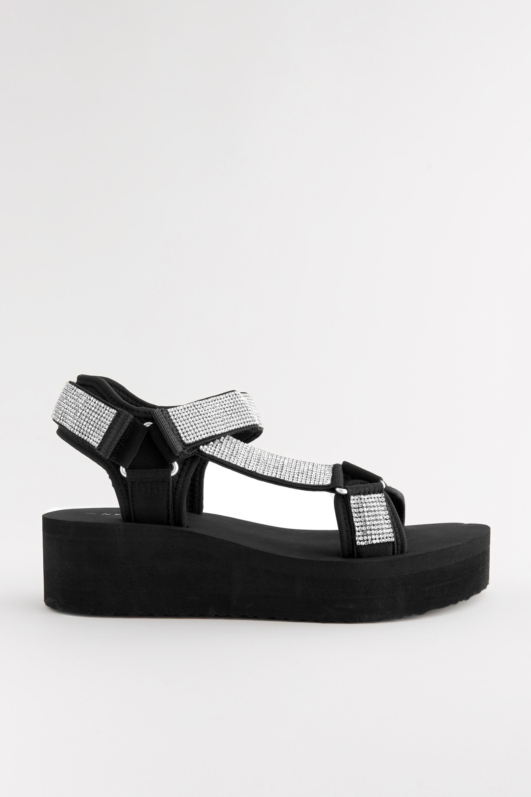 Next Sandale mit glitzernden Klettverschlussriemen Sandale günstig online kaufen