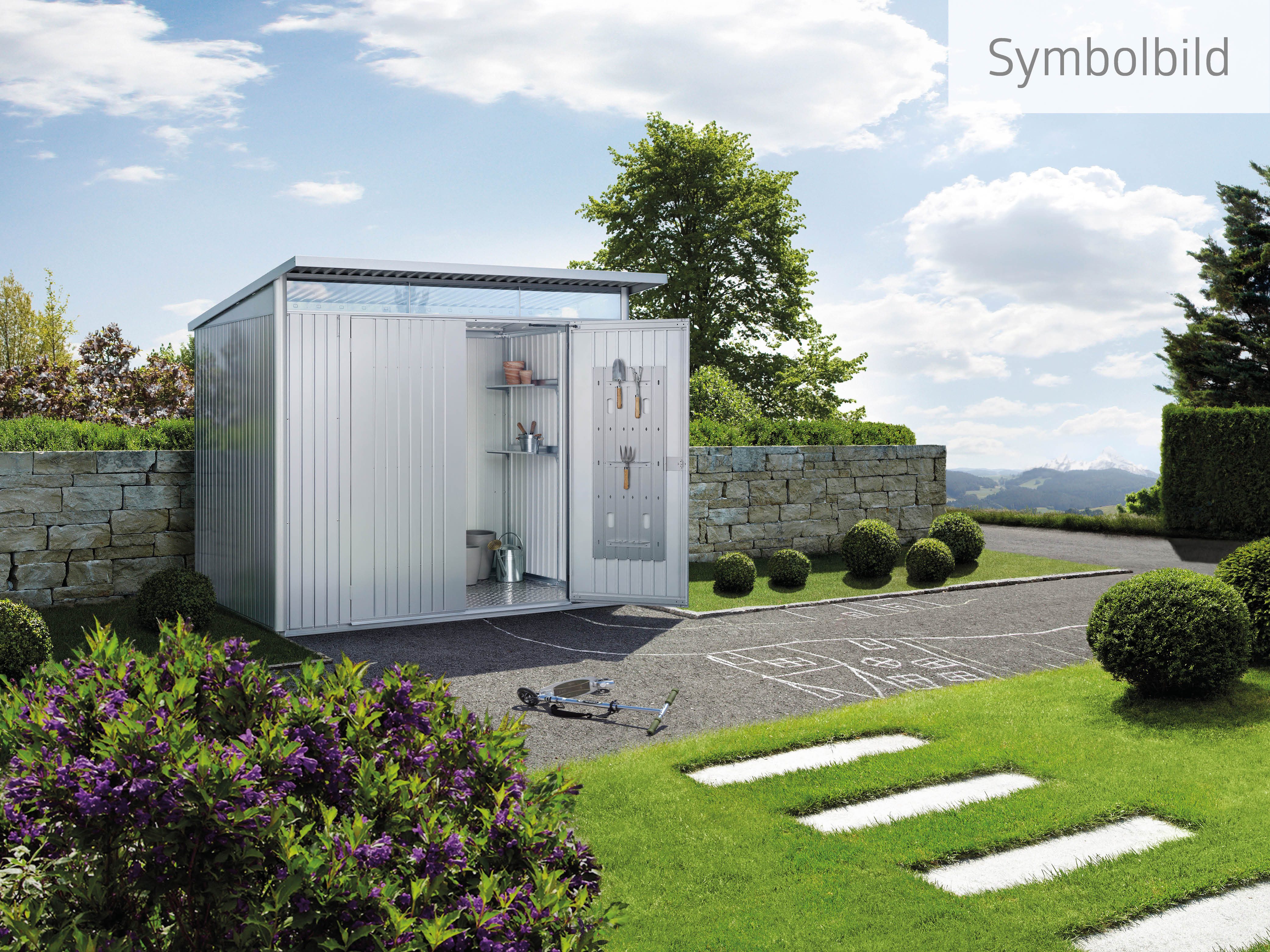 Biohort Gerätehaus AvantGarde ECO Gr. A7, BxT: 260x300 cm, verschiedene Farben mit Doppeltür