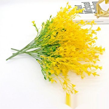 Kunstblume 4 Stück künstliche Grünpflanzen, Heim- und Hochzeitsdekoration, YRIIOMO, Tischdeko-Blumenstrauß