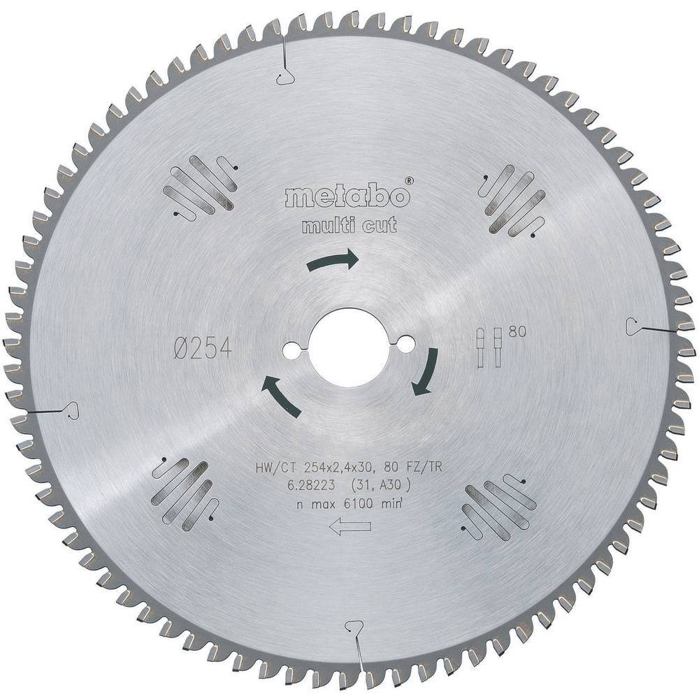 metabo Kreissägeblatt Hartmetall-Kreissägeblatt "multi cut" HW/CT