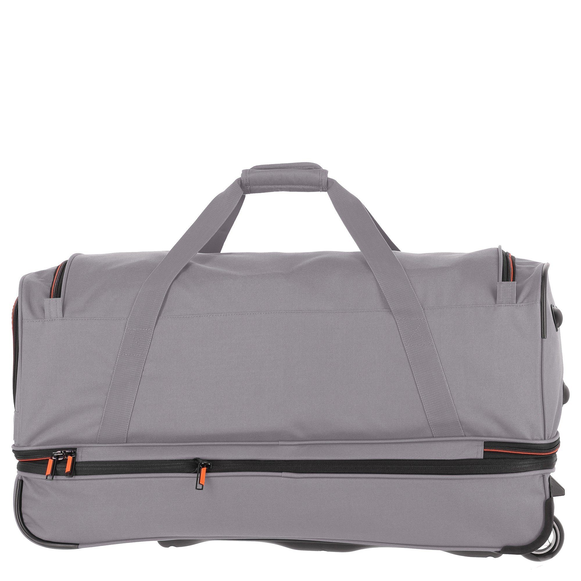 travelite Reisetasche Basics 70 - 98L grey/orange cm (1-tlg) Rollenreisetasche