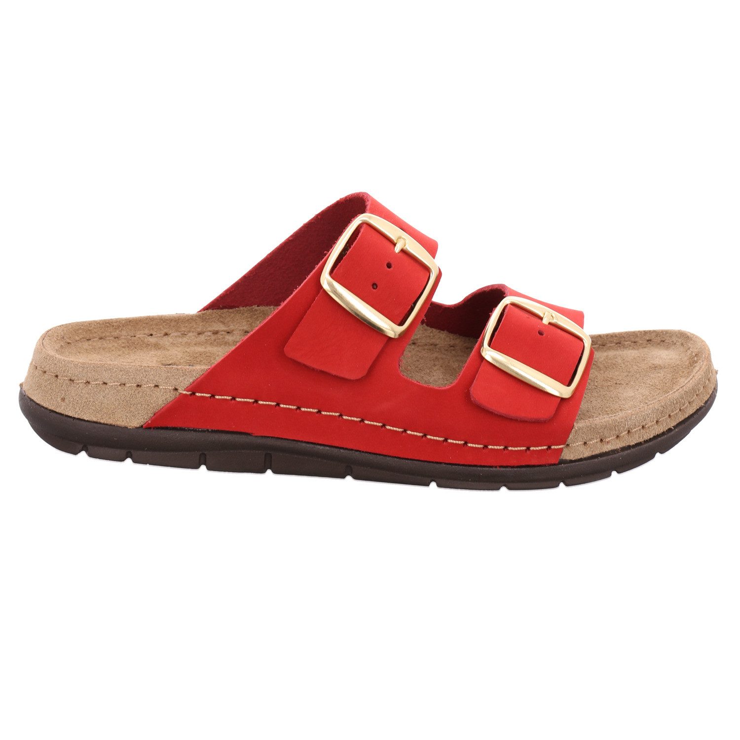 Rohde Rodigo-D Pantolette Sommerschuh, Schlappen, Hausschuh mit Schnallenverschlüsse