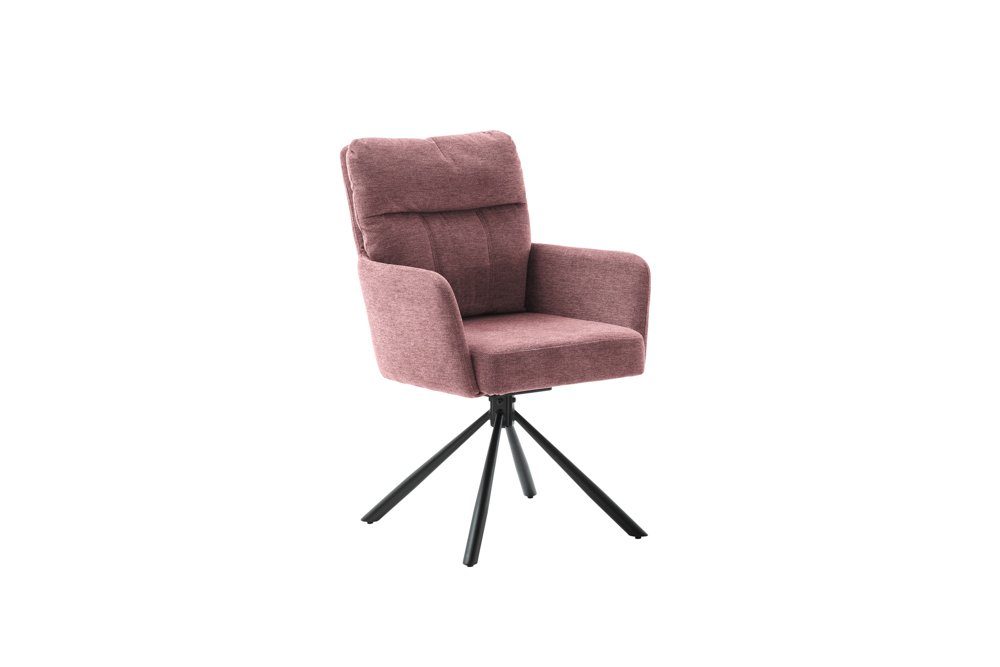 drehbar Stuhl Fuß Armlehnen MCA mit UTICA (2) Stahl/Stoffbezug 180° furniture 4 Esszimmerstuhl MCA