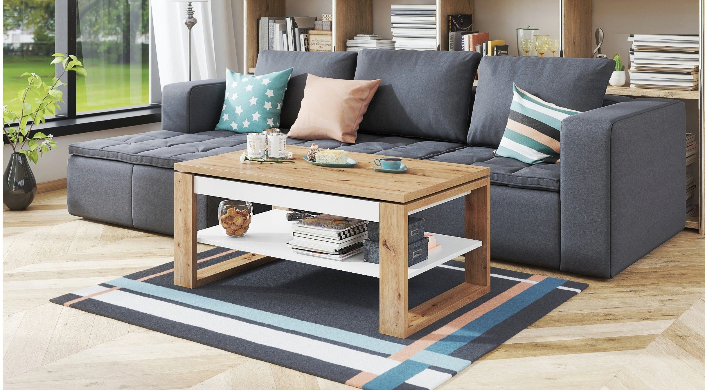 designimpex Couchtisch Design Multifunktionstisch Nuo Arbeitstisch günstig online kaufen