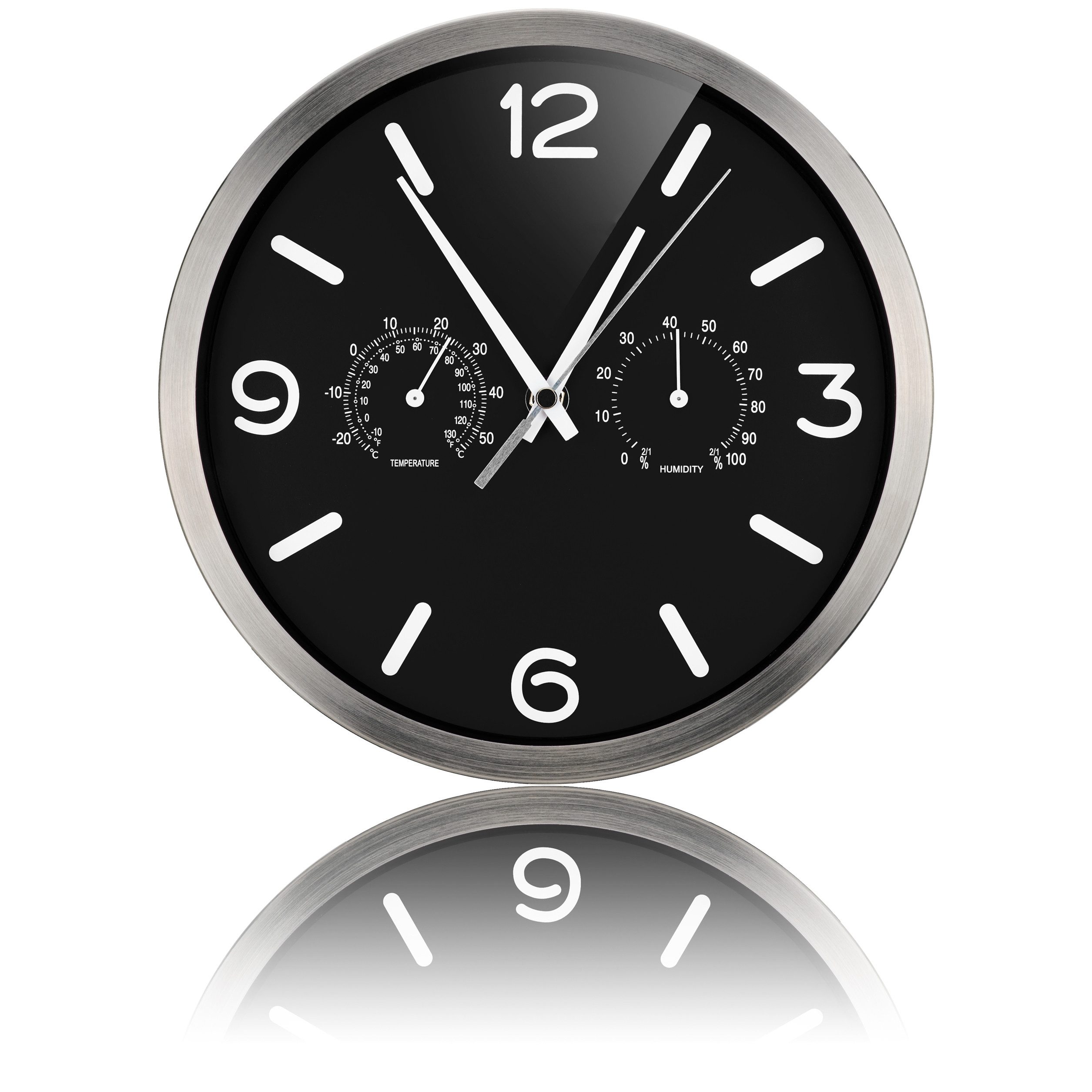 OPTUS Wanduhr MyTime ND DCF Thermo-/Hygro-Wanduhr 25 cm schwa günstig online kaufen