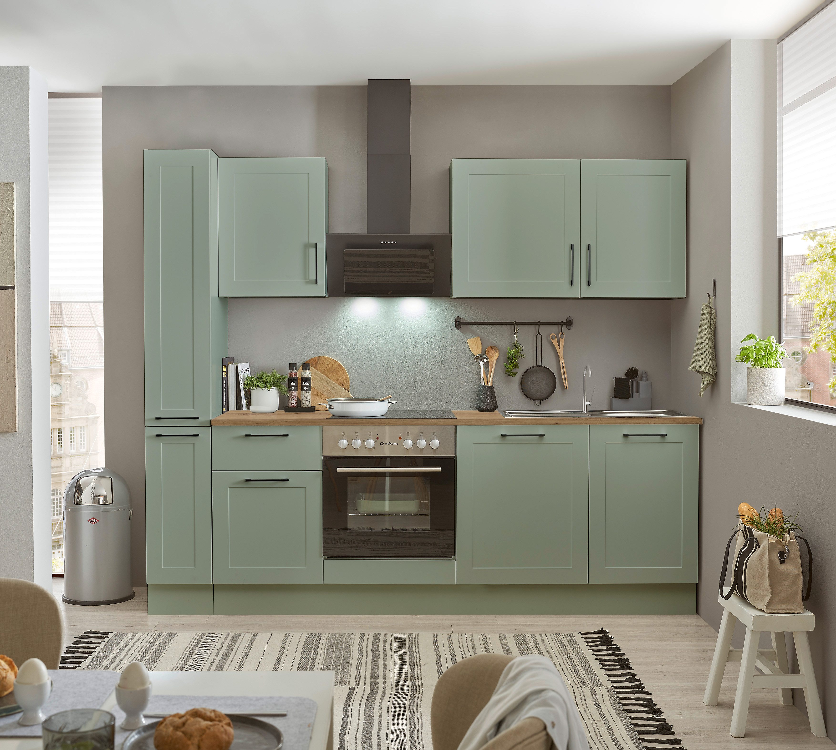 BASIC by Balculina Küchenzeile "Marsi", Breite 250 cm, wahlweise mit E-Gerä günstig online kaufen
