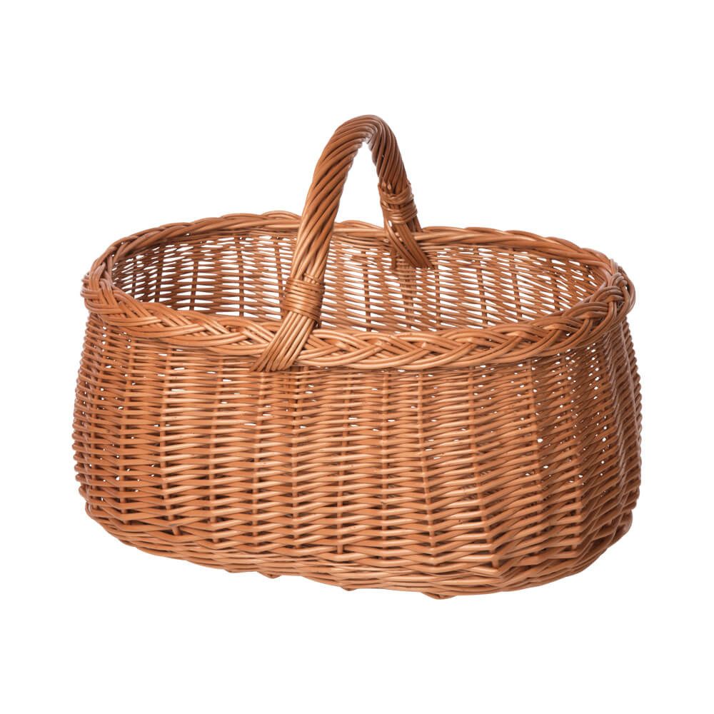 Holzwaren Wasmer Einkaufskorb Weidenkorb "Oval" leicht bauchig
