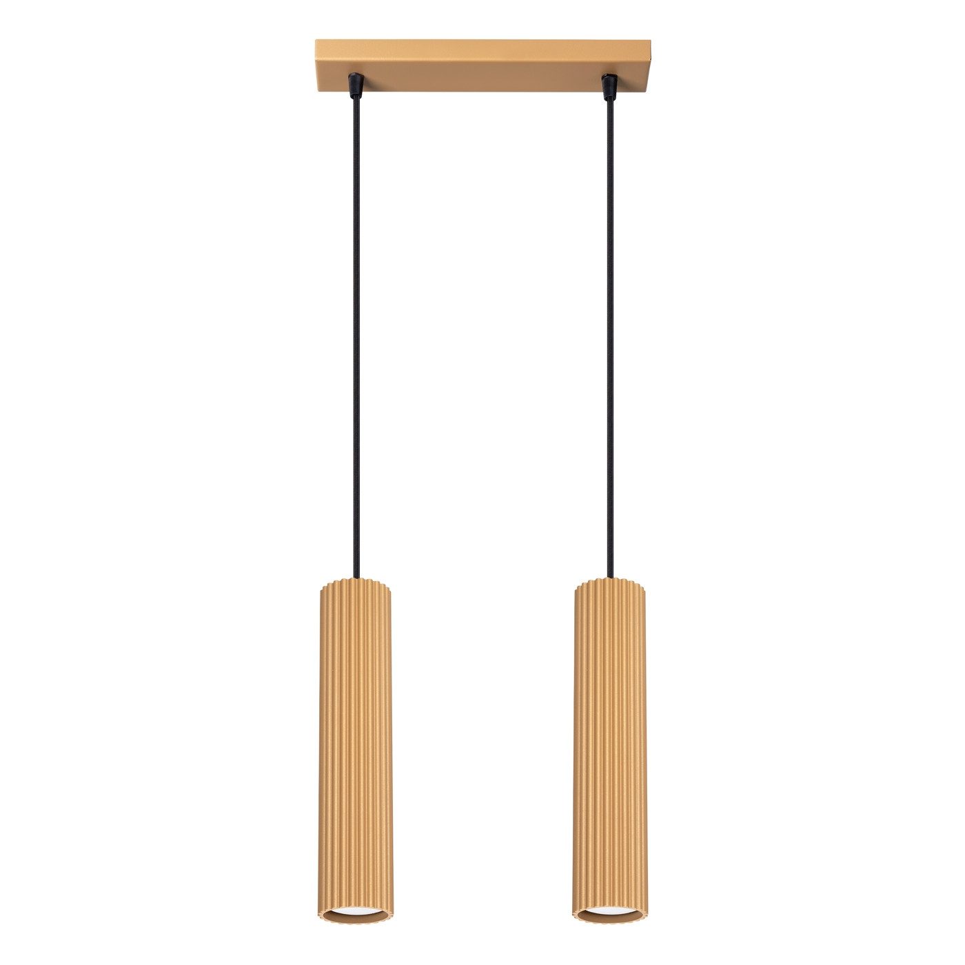 SOLLUX lighting Hängeleuchte Pendelleuchte Karbon 2 Golden, Nicht enthalten