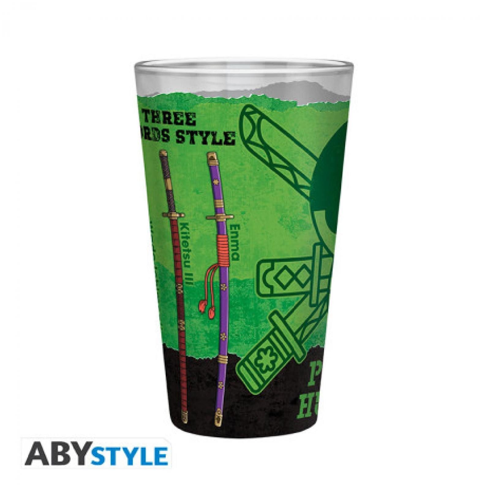 ABYstyle Tasse ONE PIECE - Large Glass - 400ml - Zoro