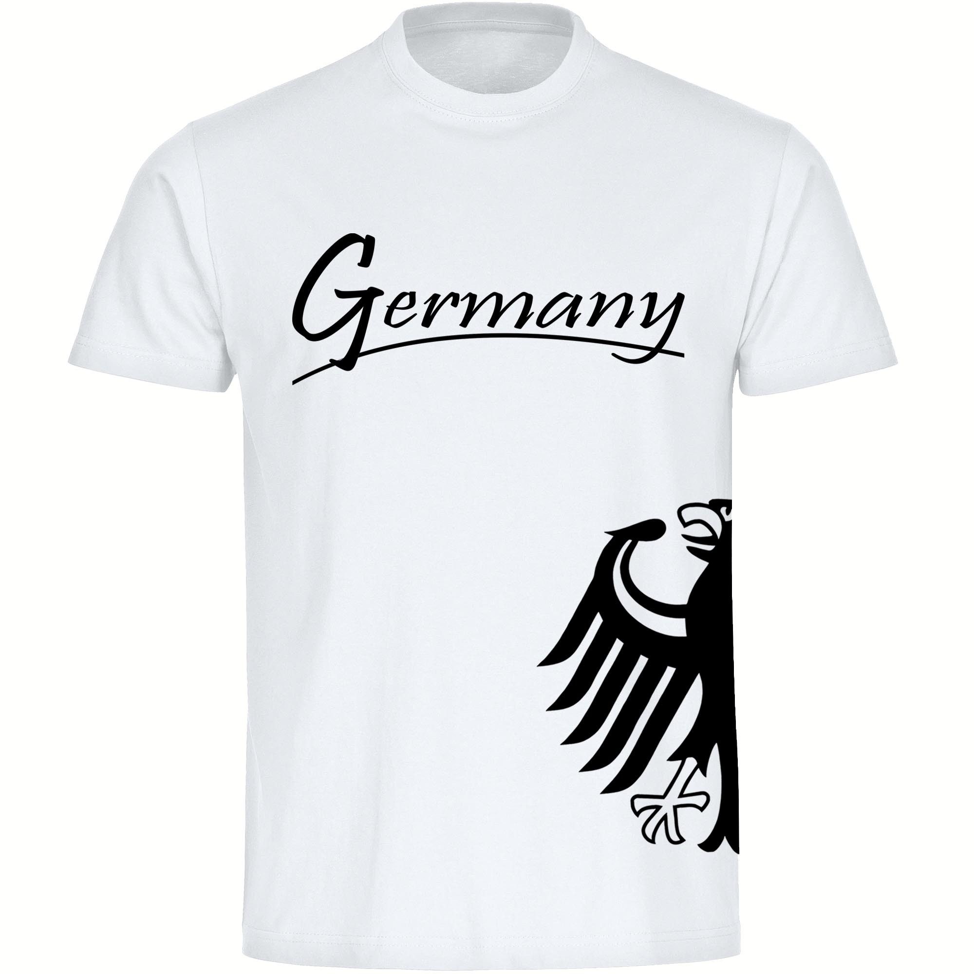 multifanshop T-Shirt Herren Germany - Adler seitlich - Männer