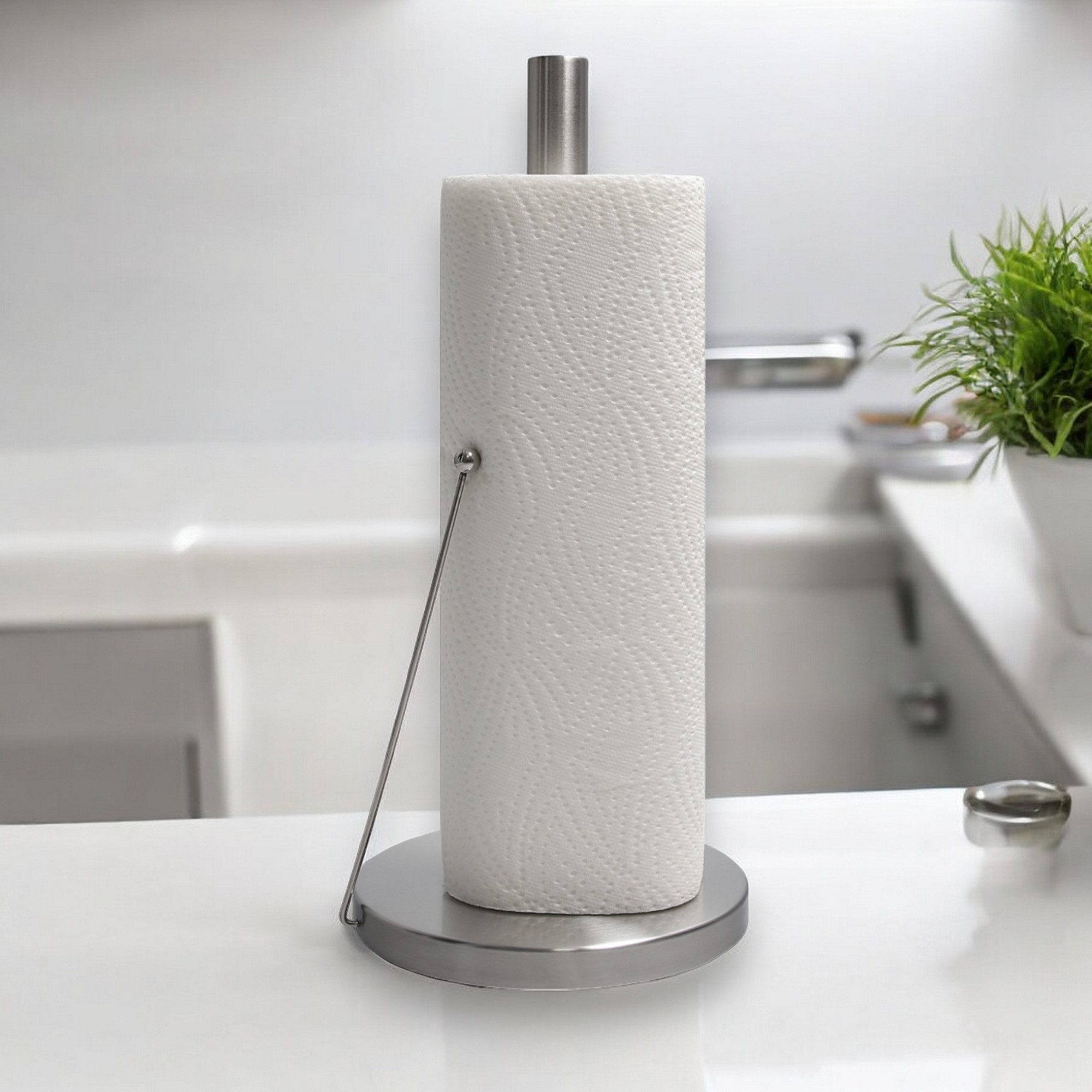 VonBueren Küchenrollenhalter stehend 32 x 15 cm Edelstahl silber – Bild 4 von 4