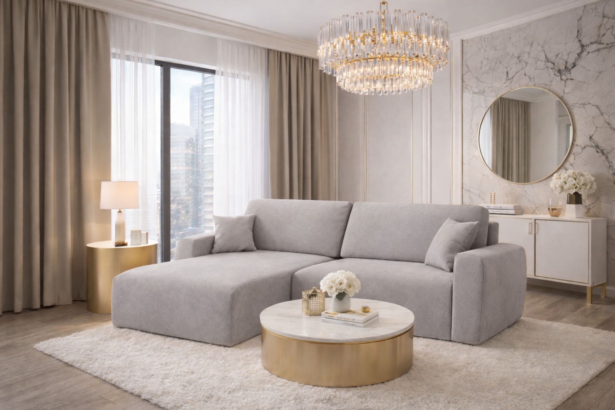 Kaiser Möbel Ecksofa mit Schlaffunktion und Bettkasten Ariel XL Velours Sofa Salvador, große Liegefläche,pflegeleichter Veloursstoff,ausziehbar