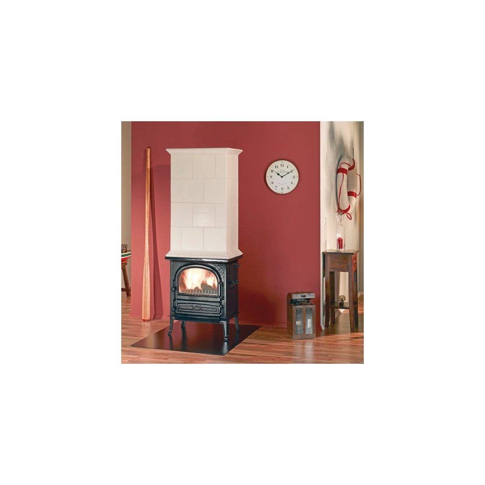 LEDA Kaminofen Kaminofen ANTIGUA M matt schwarz lackiert 9 kW 1003-01191