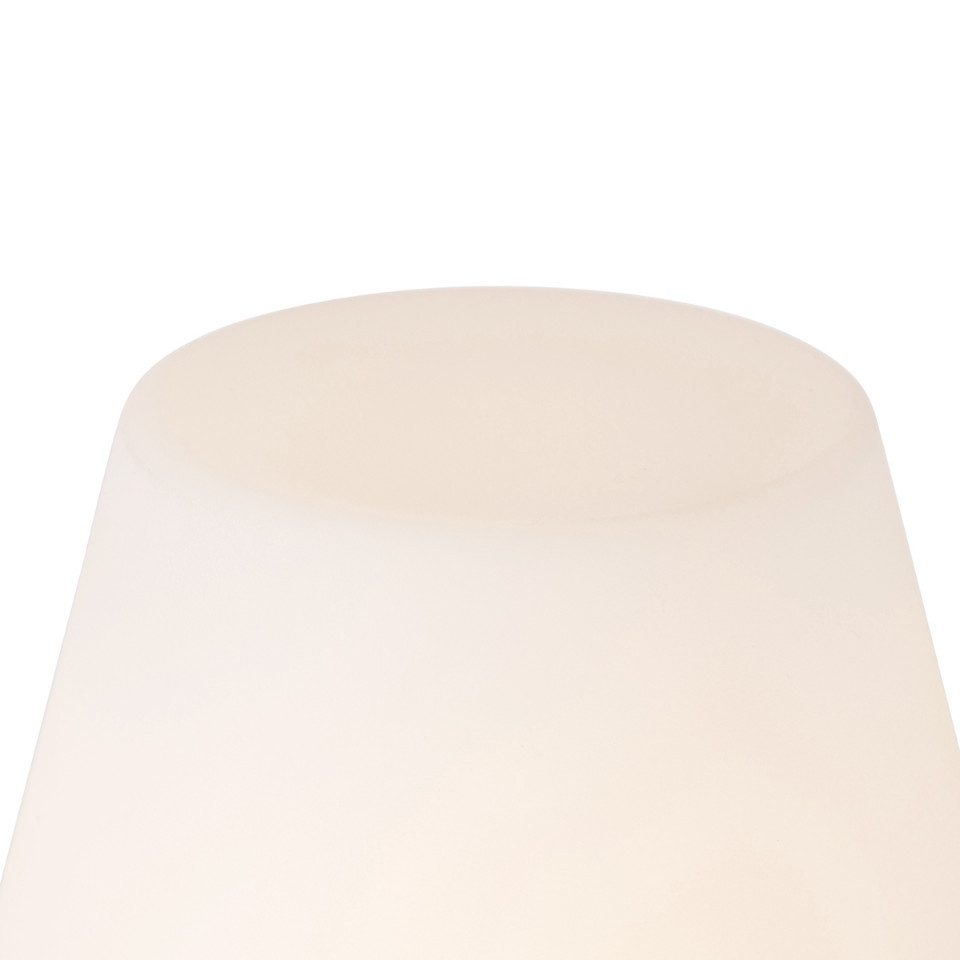 Qazqa Außen-Stehlampe Katrijn, ohne Leuchtmittel, Kaltweiß, QAZQA Außen Boden­leuchte, e27, Weiß, Kunststoff, Modern