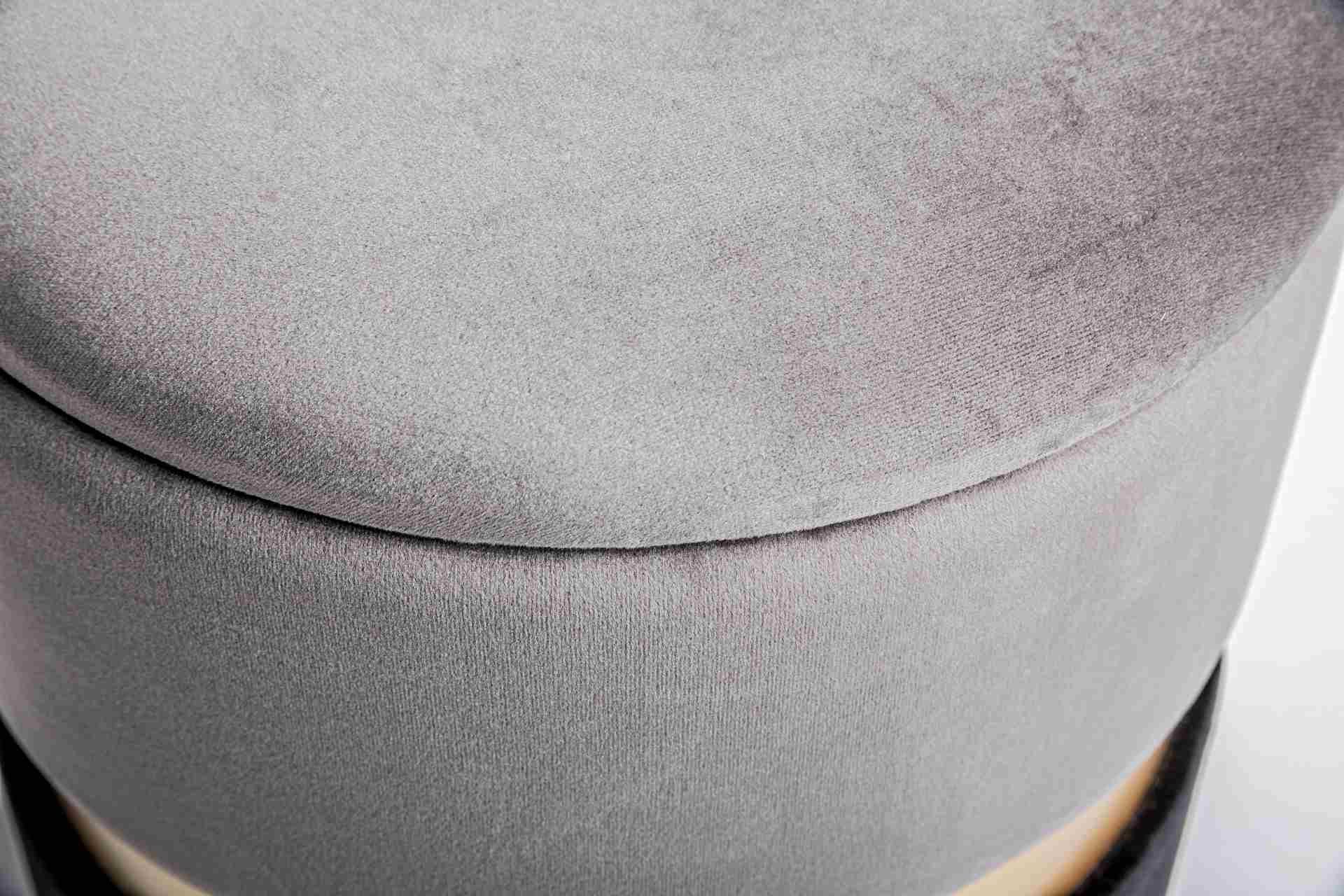 Feeling4Home Pouf Polina 2er-Set zweifarbig, Grau/Schwarz