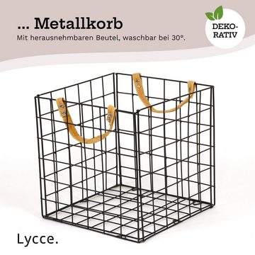 Lycce Regalkorb Lycce Kallax Einsatz Industry Aufbewahrungskorb Metall schwarz