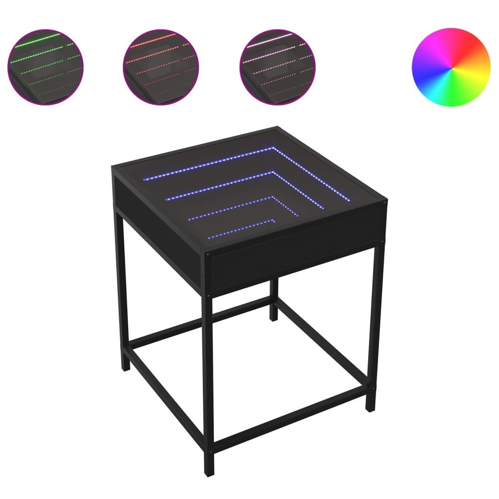 vidaXL Couchtisch Couchtisch mit Infinity-LED Schwarz günstig online kaufen