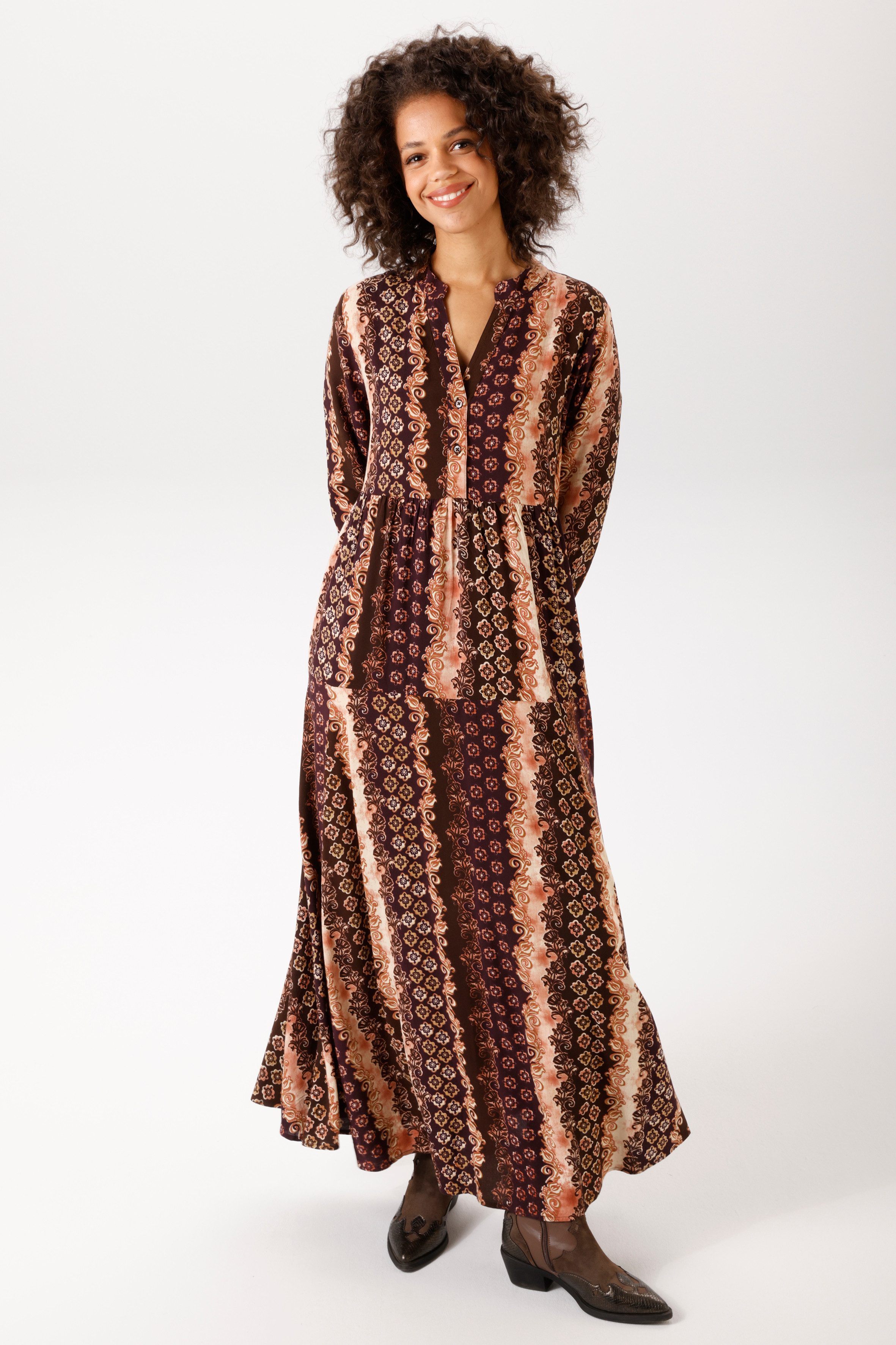 Aniston CASUAL Maxikleid im fantasievollen Muster-Mix - jedes Teil ein Unikat - NEUE KOLLEKTION