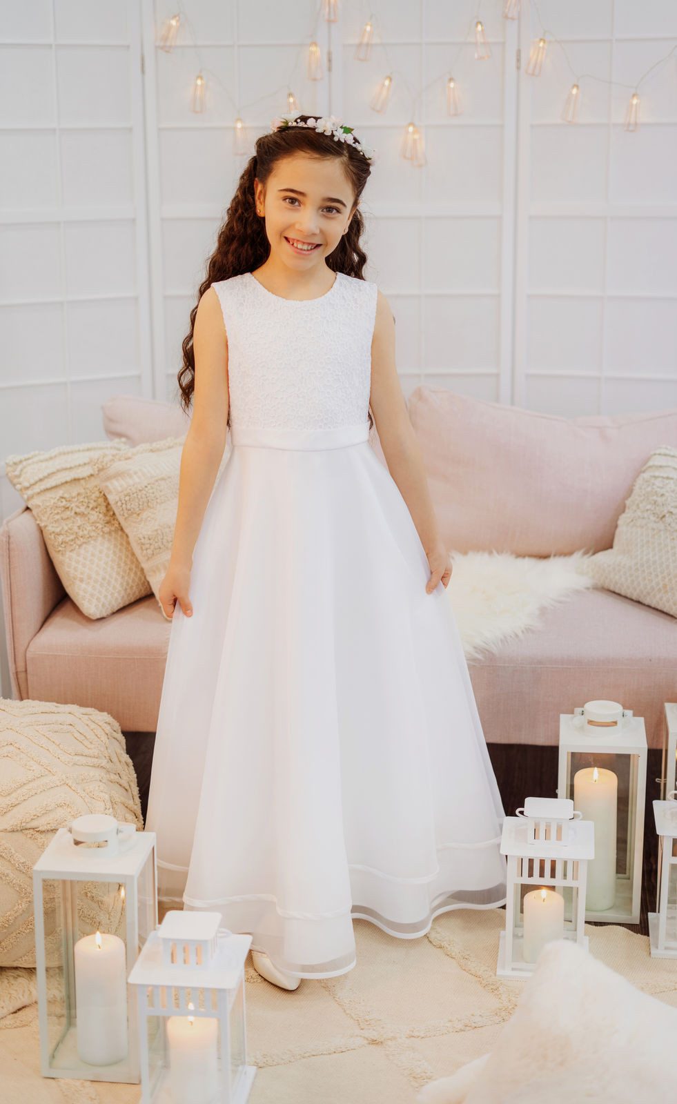Pure White Spitzenkleid Kommunionkleid PURE WHITE 25040 Weiß