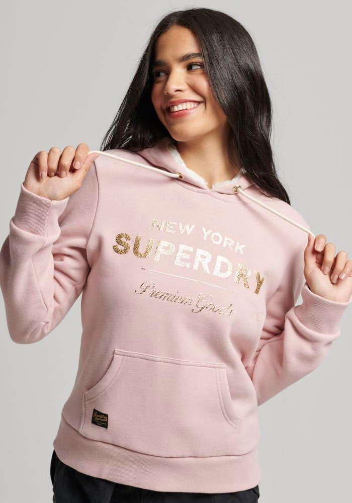 Superdry Kapuzensweatshirt SU-LUXE METALLIC LOGO HOODIE