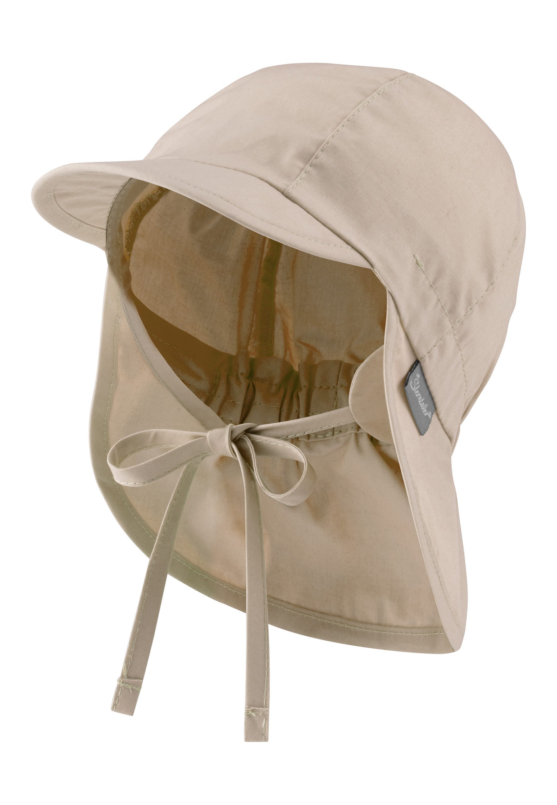 Sterntaler® Schirmmütze UV-Schutz 50+ Schirmmütze mit Nackenschutz uni (1-St) Mütze mit Nackenschutz aus UV-Popeline unifarben