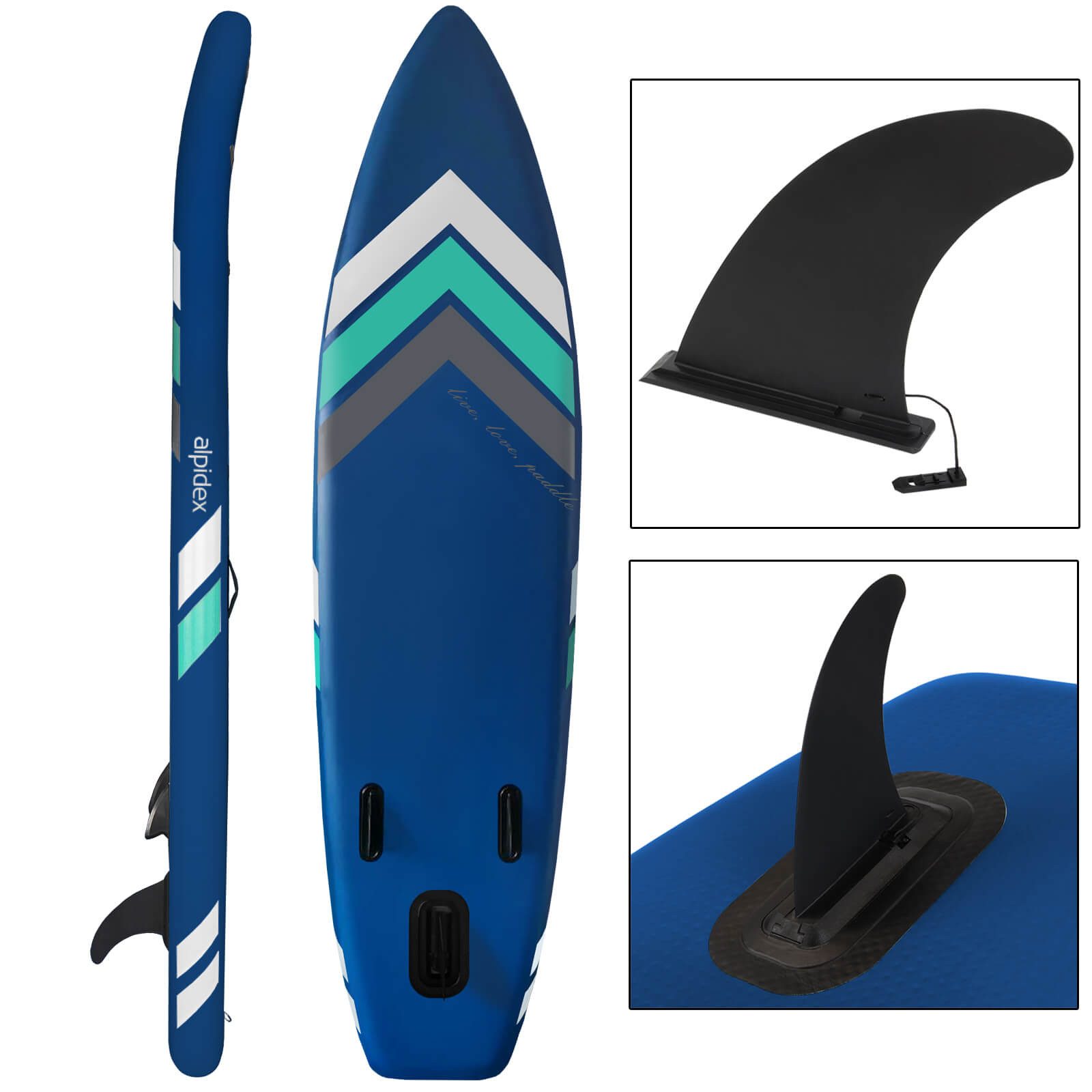 ALPIDEX SUP-Board ALPIDEX Stand Up Paddle SUP 305 cm Komplett Set - belastbar bis 150 kg