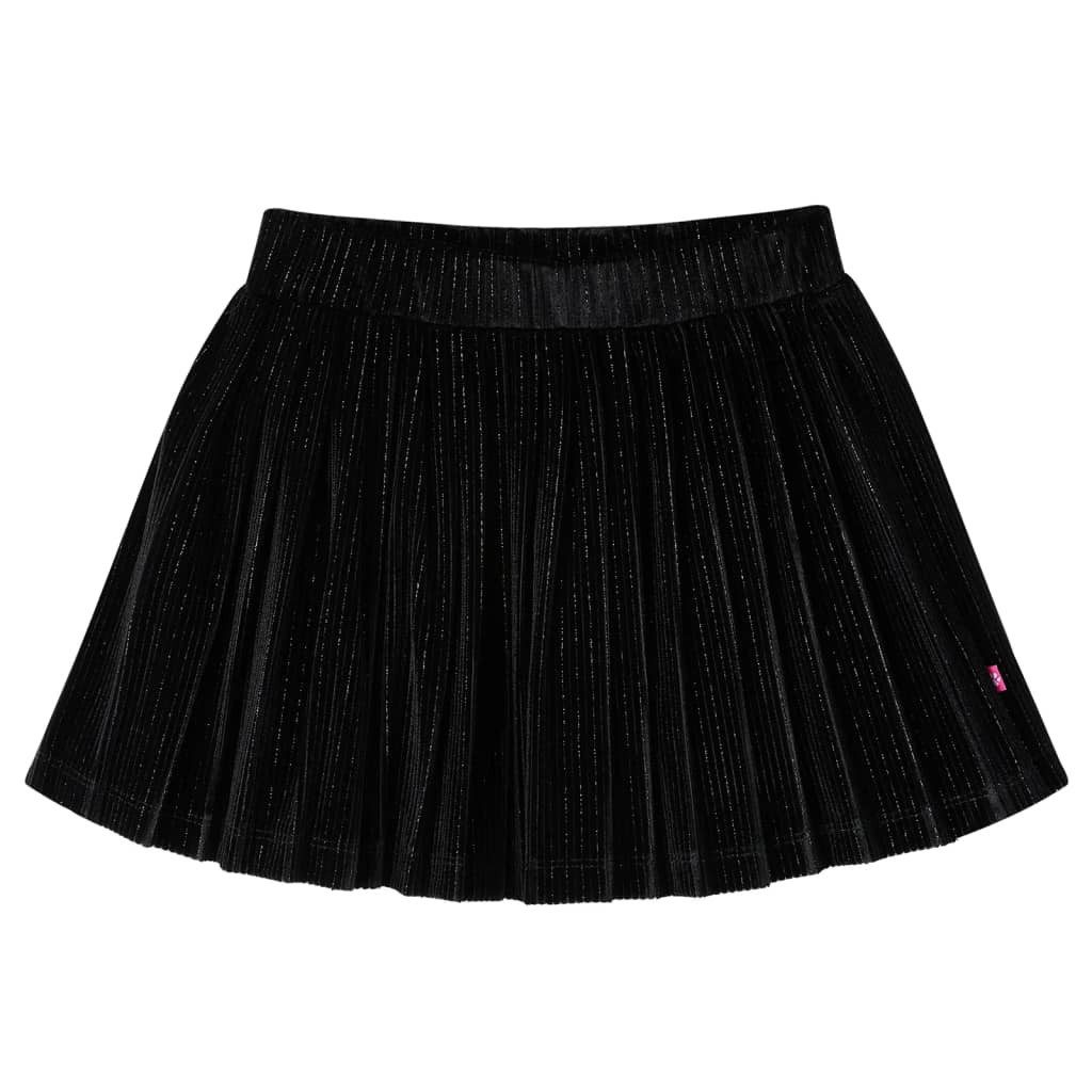 vidaXL Faltenrock Kinder-Faltenrock mit Lurex Schwarz 104