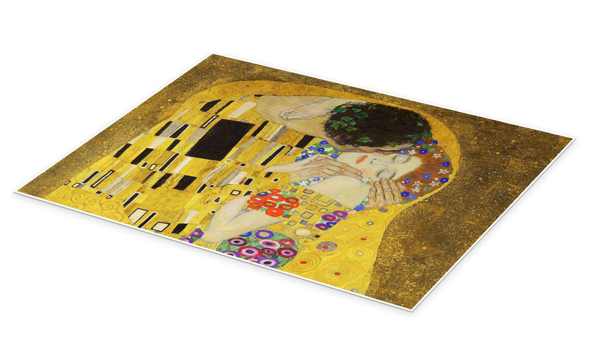 Posterlounge Wandbild Der Kuss (Detail) III, Gustav Klimt, erhältlich als Poster, Leinwandbild, Wandsticker oder Acrylglasbild