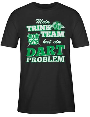 Shirtracer T-Shirt Mein Trink Team hat ein Dart Problem Sport Zubehör