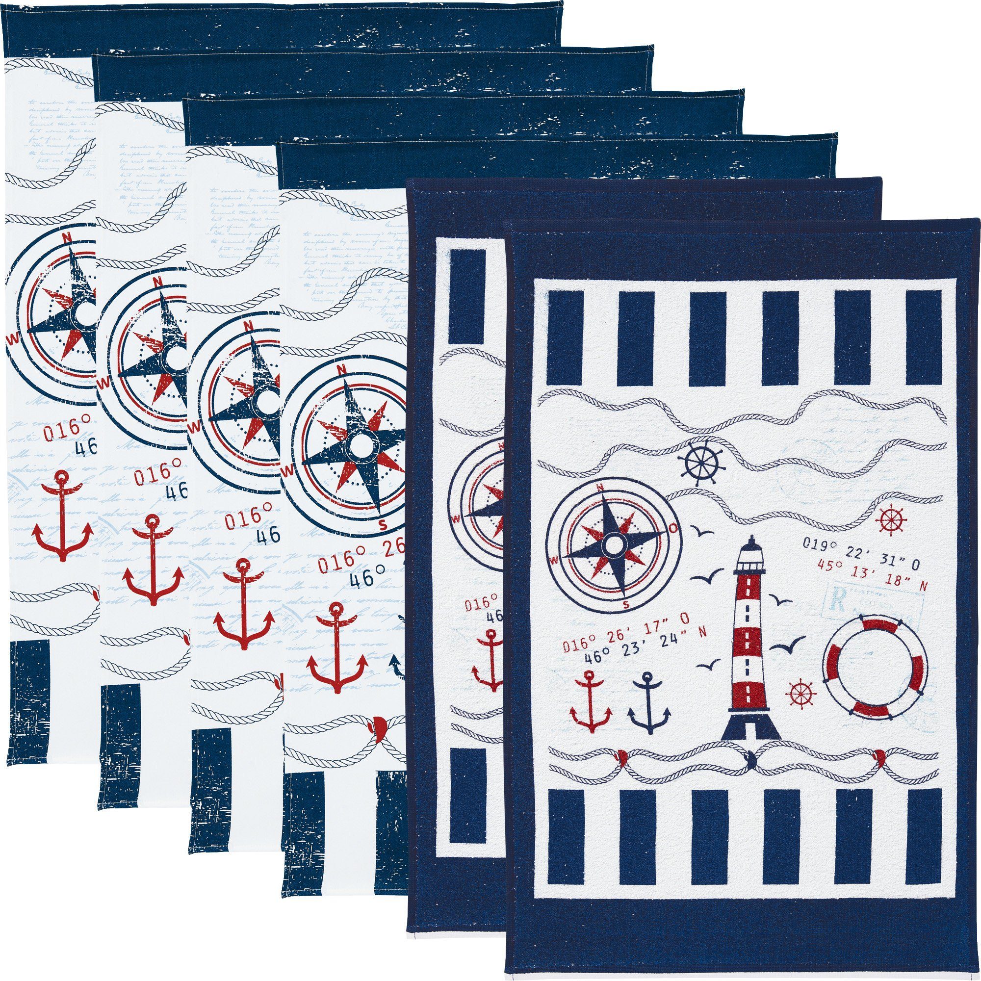 Erwin Müller Geschirrtuch Geschirrtuch-Set 6-tlg., (6-tlg), günstig online kaufen