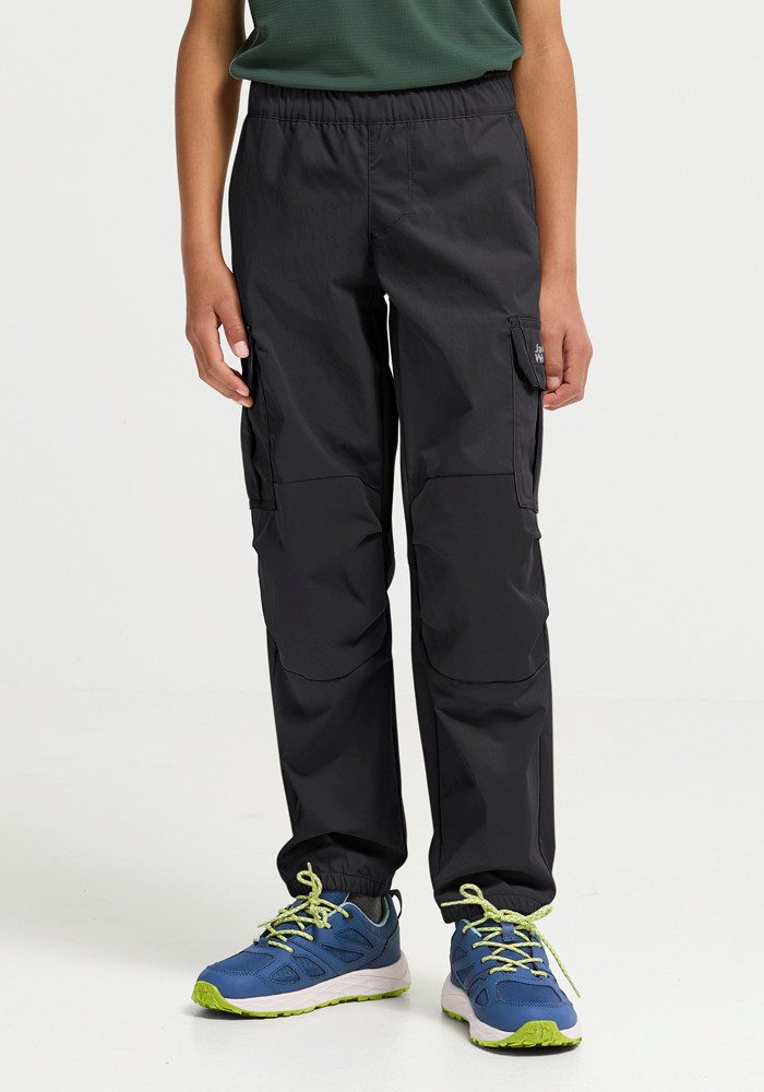 Jack Wolfskin Cargohose CARGO PANTS K für Kinder, mit reflektierenden Details, windabweisend, atmungsaktiv