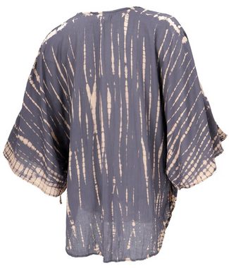 Guru-Shop Longbluse Plus Size Batik Kaftanbluse, weites Blusentop.. alternative Bekleidung