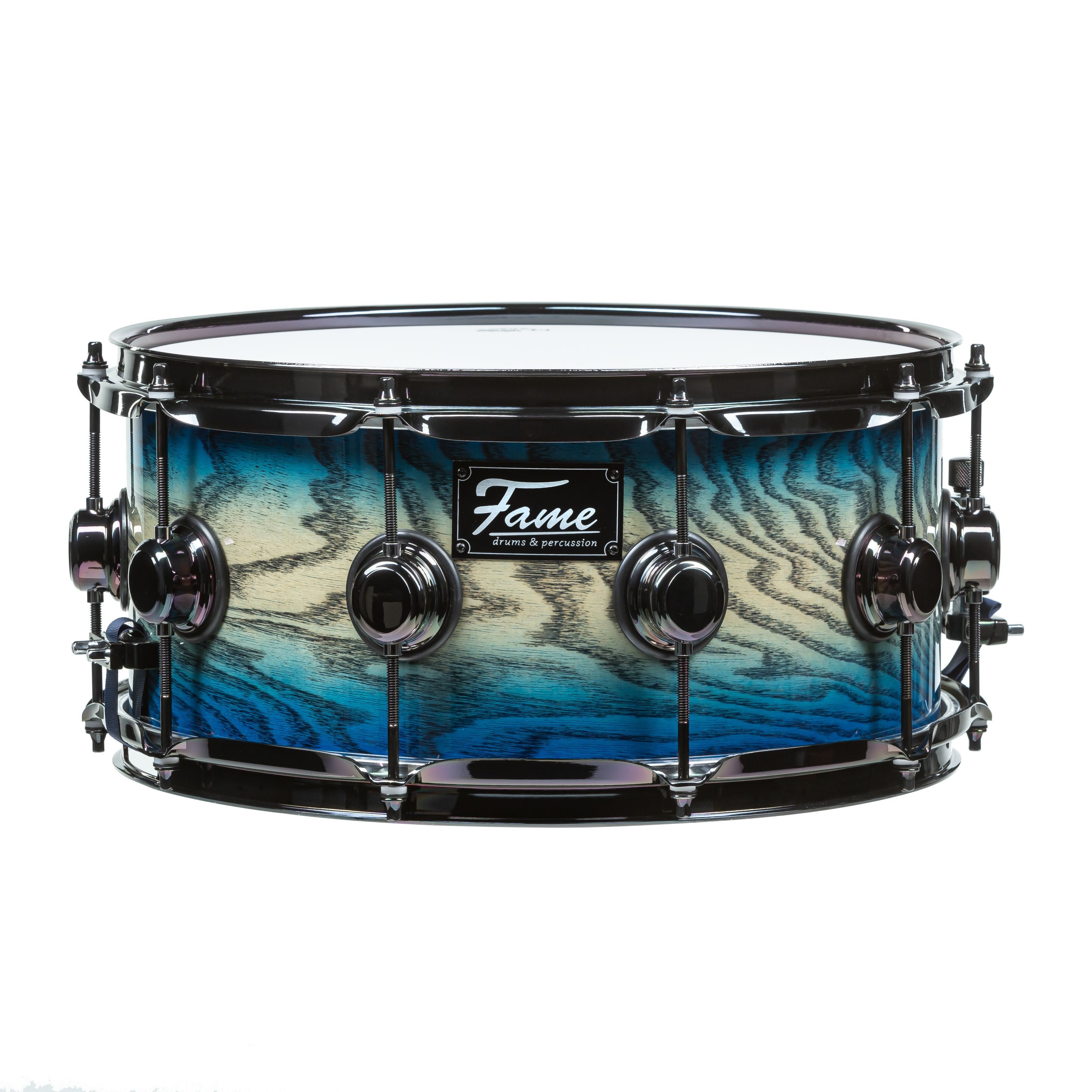 FAME Snare Drum, Schlagzeuge, Snare Drums, Fortress Snare 14"x6,5" Blue Burst - Snare Drum