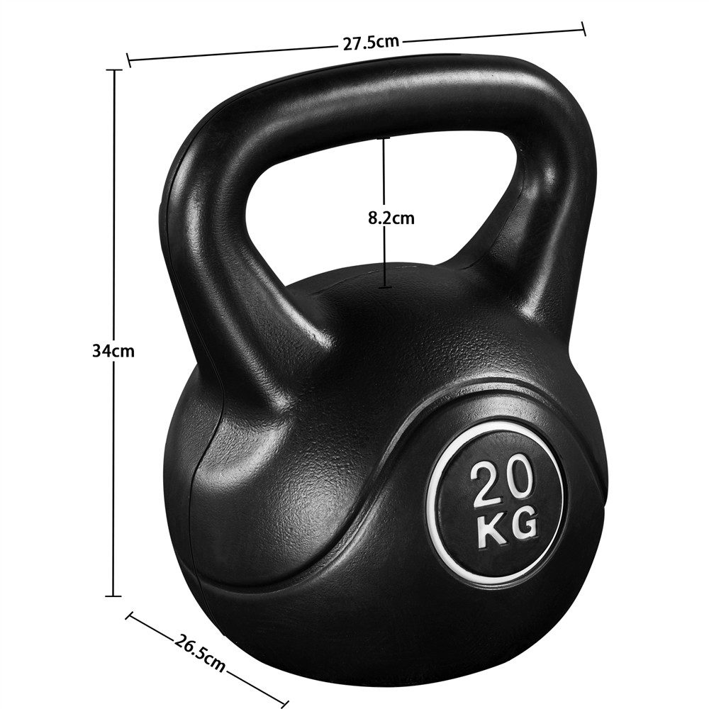 Yaheetech Kettlebell 6/8/10/12/16/20 kg, Kugelhantel Kunststoff Schwunghantel für Krafttraining