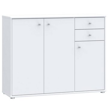 Newroom Kommode Filius, Kommode Weiß Modern Sideboard Highboard Büro