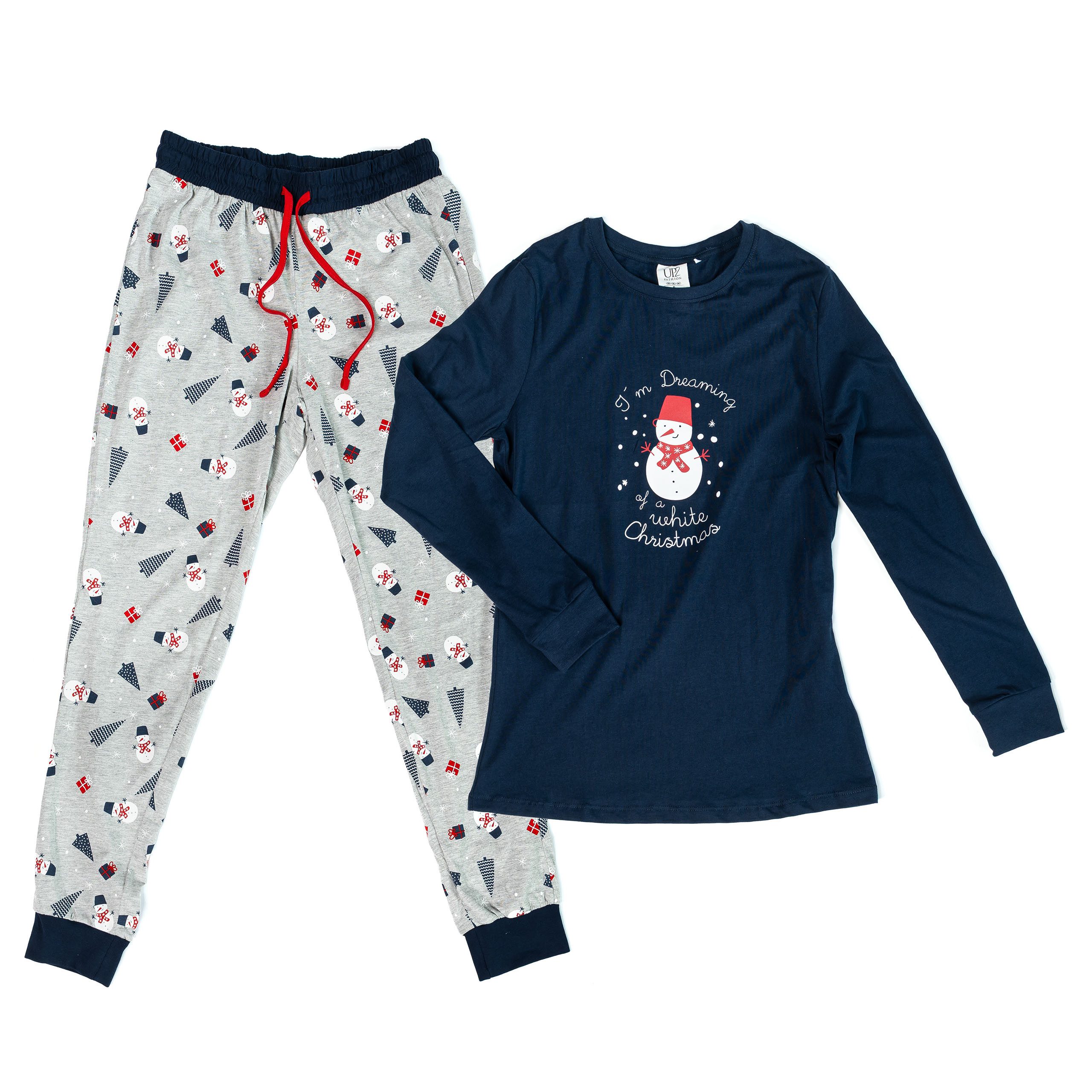 UP2FASHION MEN Pyjama Herren Flanell-Pyjama aus 100% Baumwolle, 2-teiliger Schlafanzug-Set langarm, Set besteht aus Oberteil und Hose