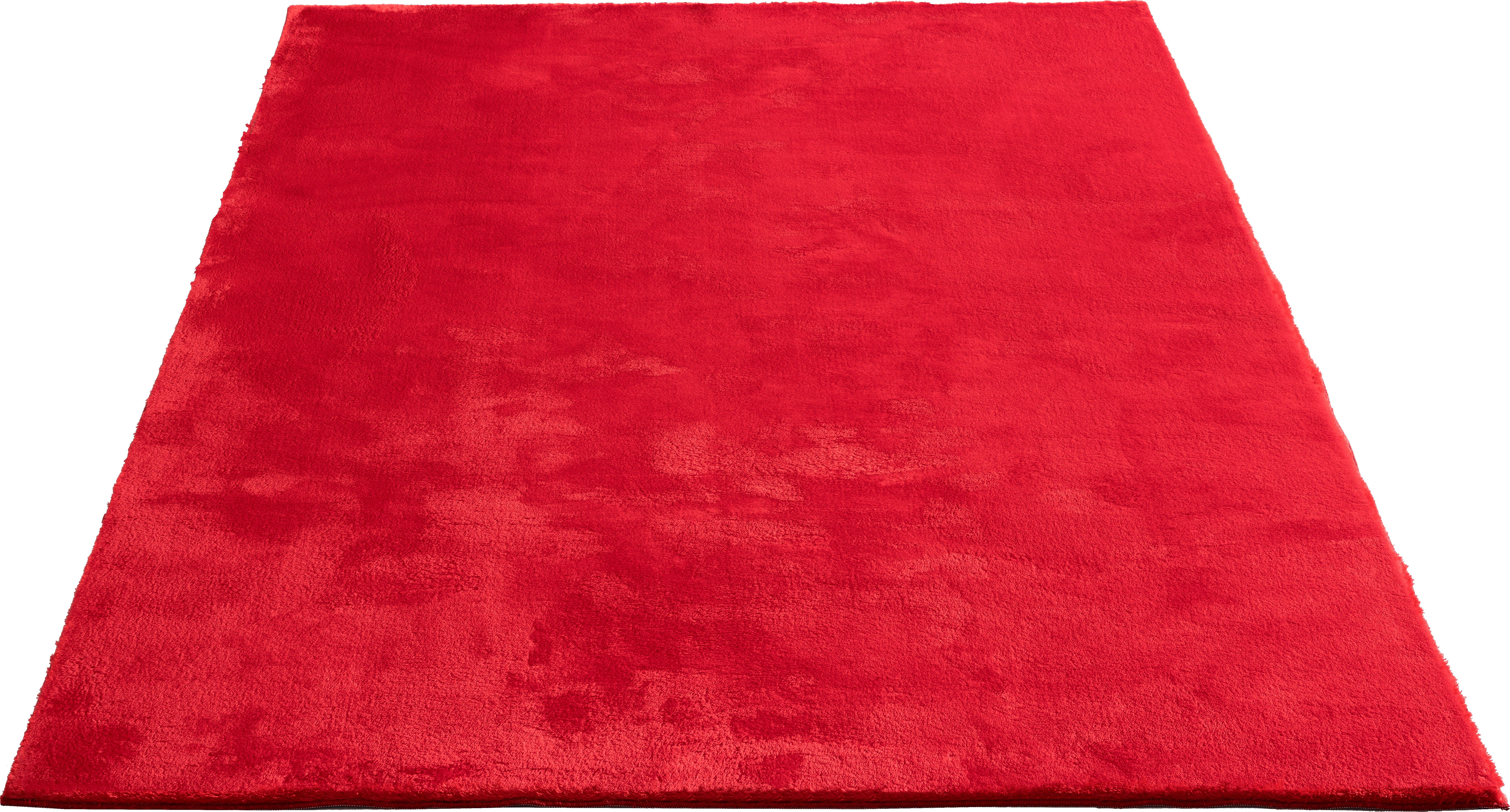 Teppich Loft 37, Kunstfellteppich, merinos, rechteckig, Höhe: 19 mm, weich und kuschelig, Fell Haptik, Anti-Rutsch-Unterseite, waschbar rot