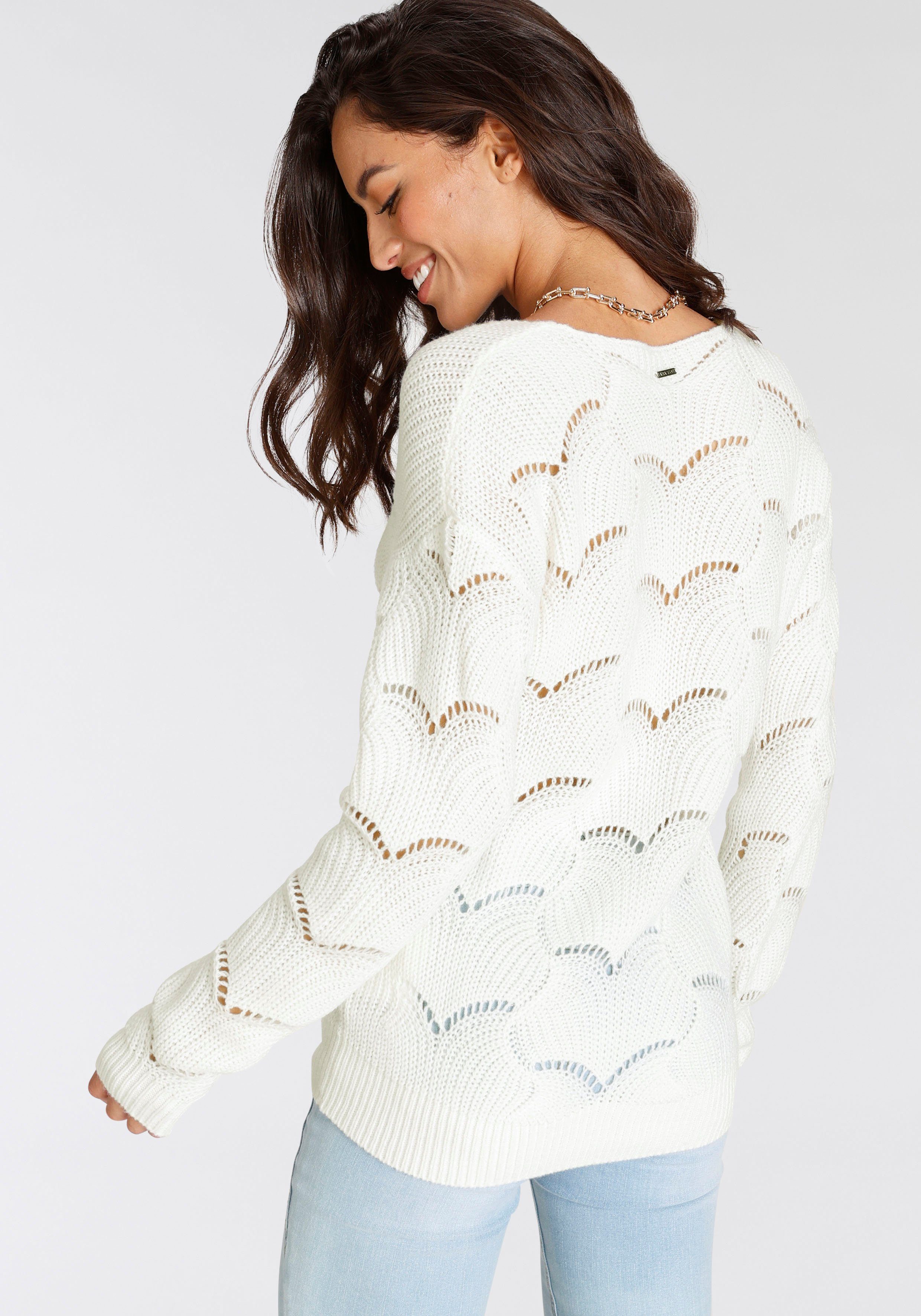 Laura Scott Strickpullover mit modischem Strickmuster günstig online kaufen
