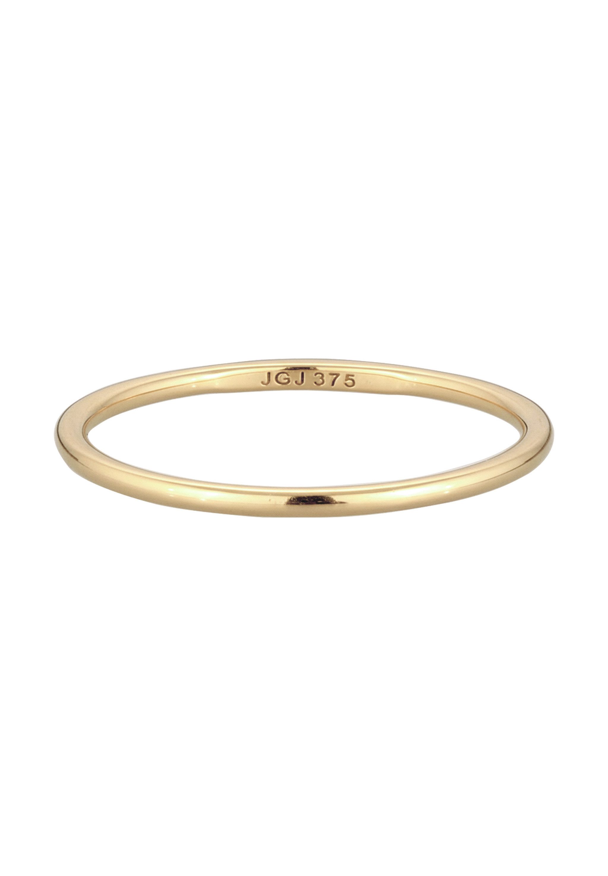 Elli Premium Partnerring Bandring Ehering Herren 375 Gelbgold