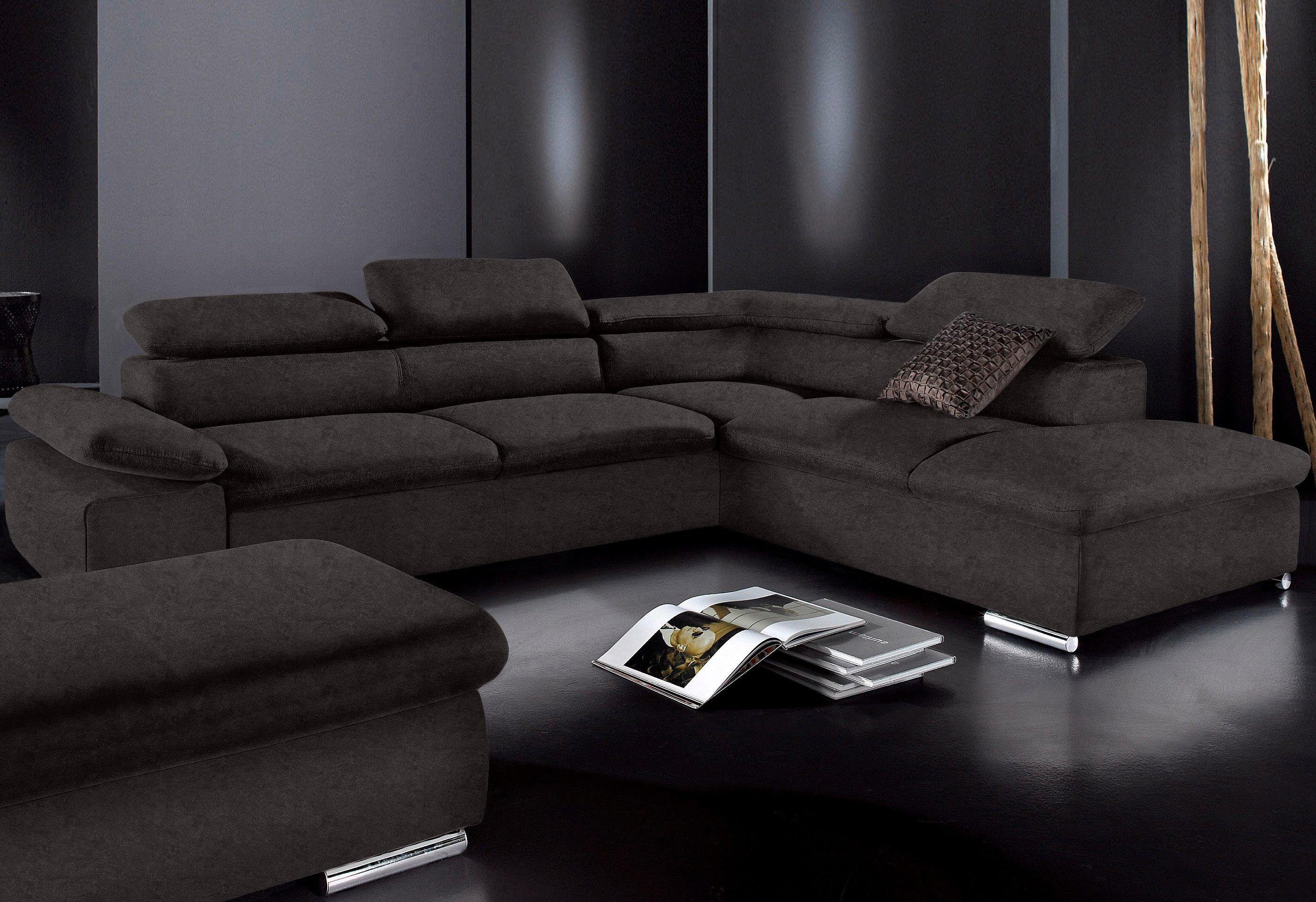 sit&more Ecksofa "Alcudia L-Form" mit Armteilverstellung, optional Kopfteil günstig online kaufen