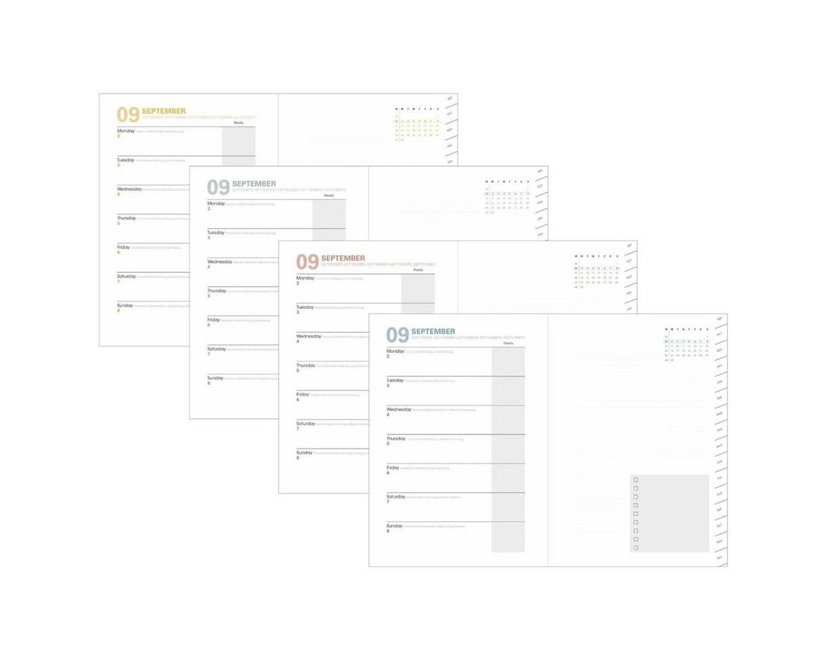 Thumbnail - Quo Vadis Buchkalender Buchkalender Plan Note 15 15x21cm Pastell Rosa 2026