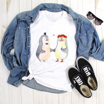 Mr. & Mrs. Panda T-Shirt Pinguin Heirat - Weiß - Geschenk, Heiratsantrag, Sprüche, verliebt, B (1-tlg)
