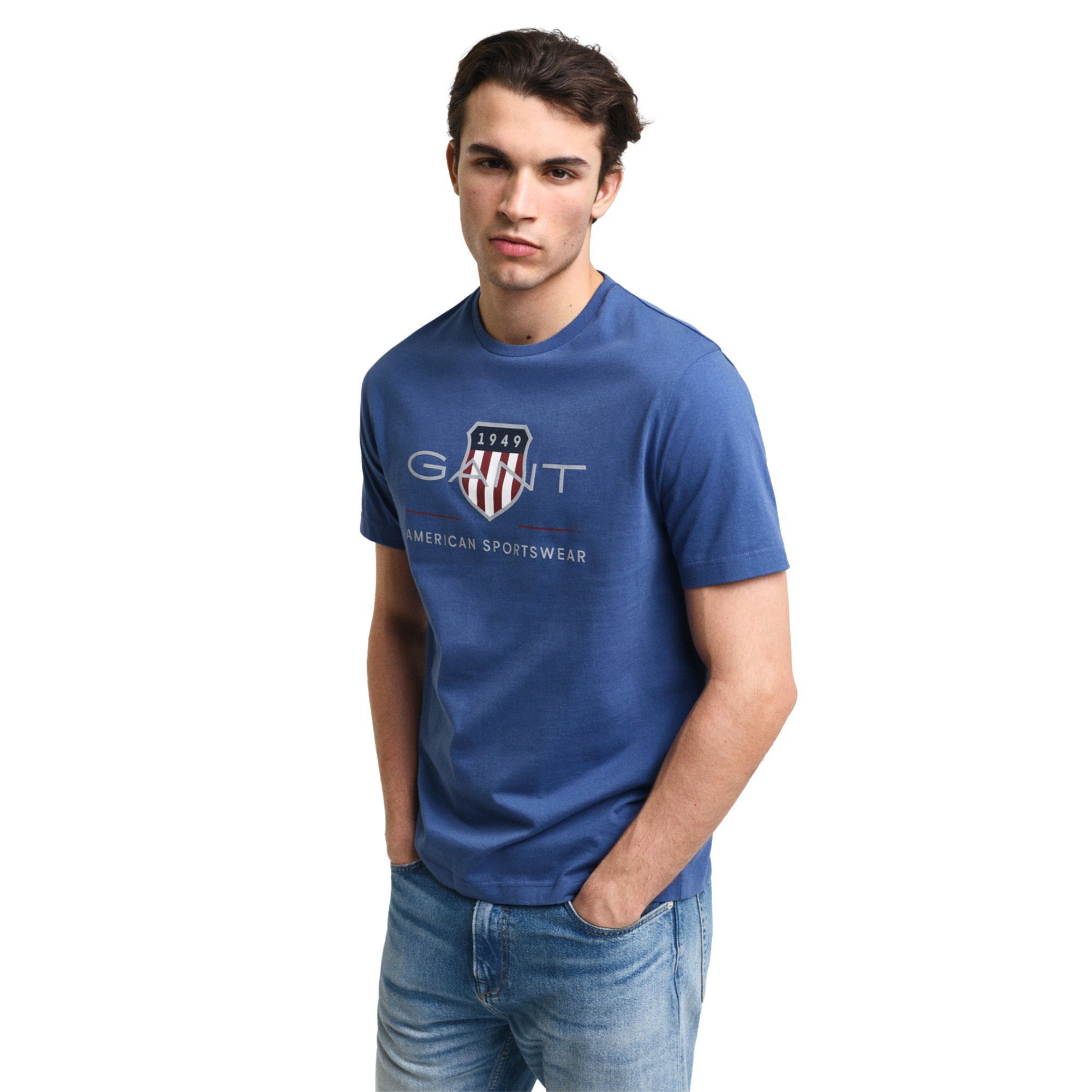 Gant T-Shirt Herren T-Shirt 1er Pack Baumwolle (Packung, 1er Pack) günstig online kaufen
