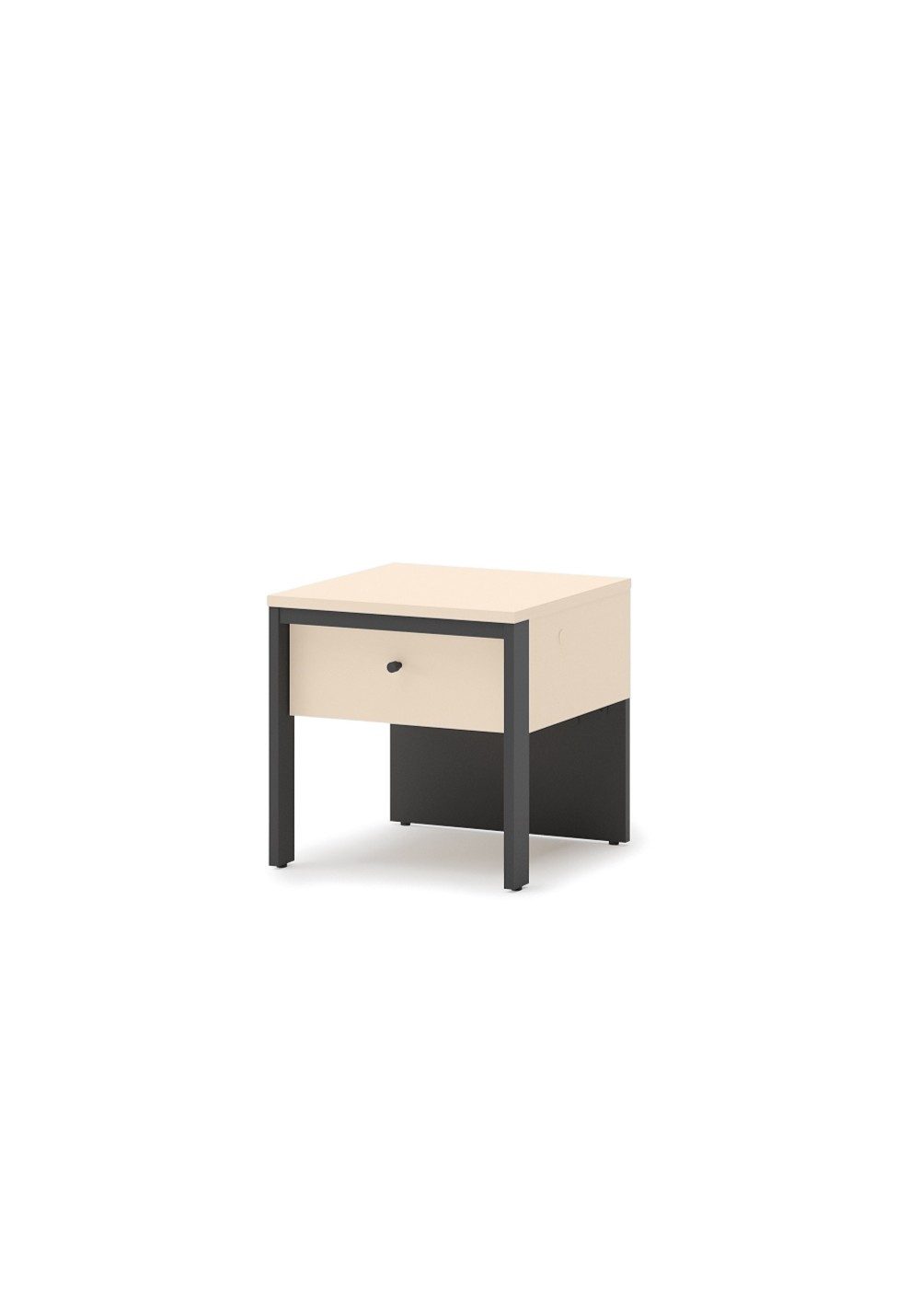yourhouse24 Nachttisch 1s ENNA EN-05 Schlafzimmer - sandbeige/schwarz/Eiche Natur