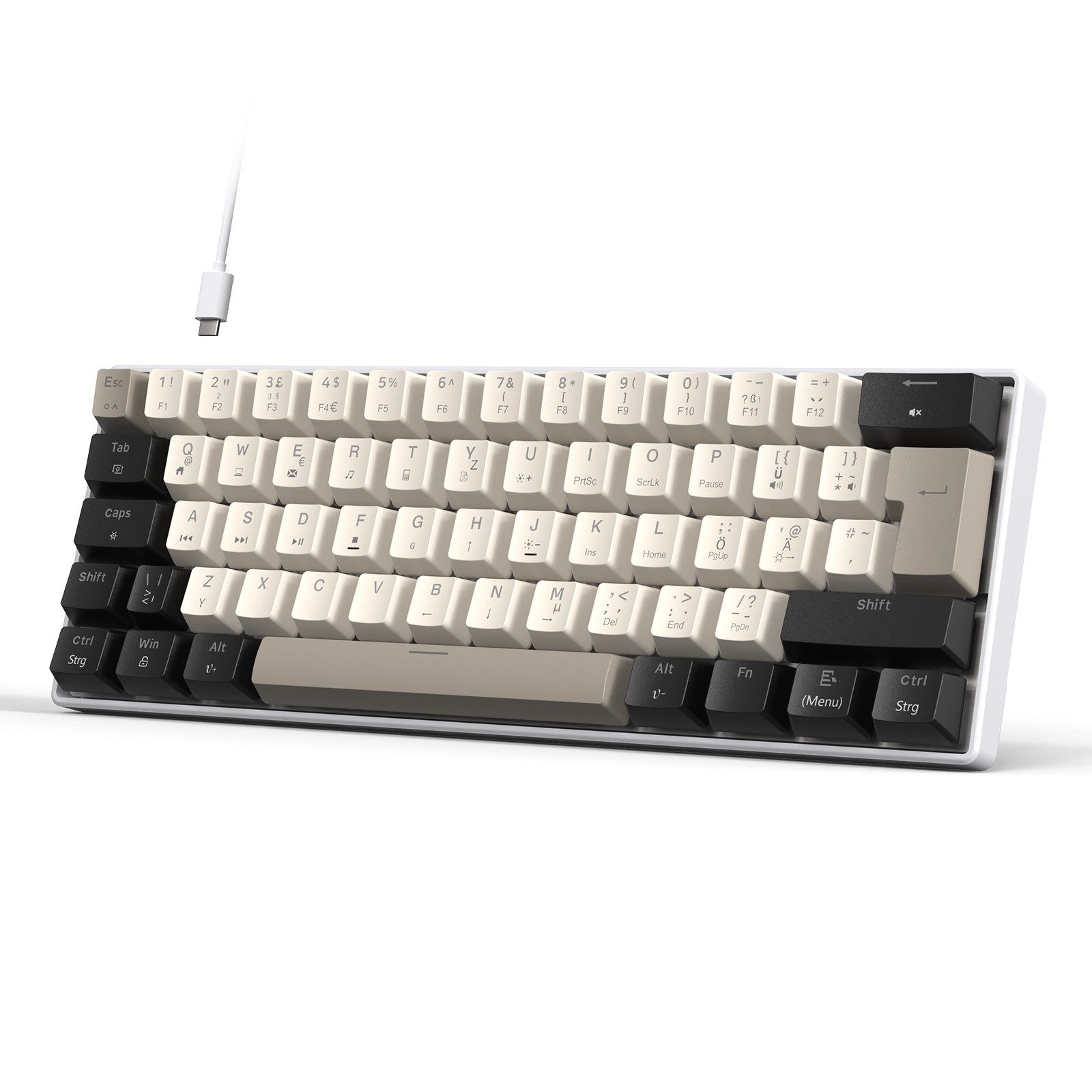 MAGIC-REFINER MAGIC-REFINER MK37 Deutsches Layout 8000Hz Rapid Trigger-Tastatur Gaming-Tastatur (Deutsches Layout,8000Hz,RT)