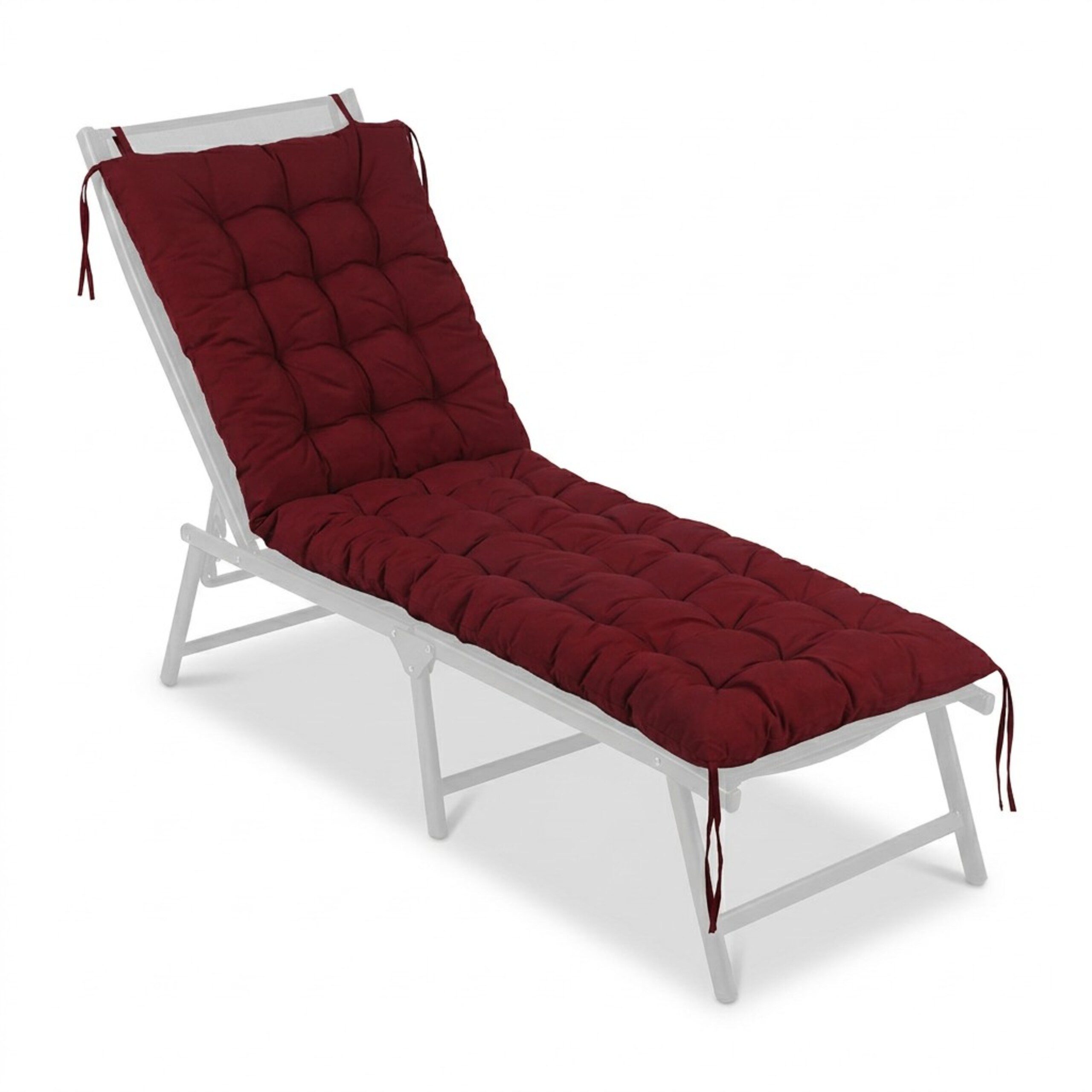 relaxdays Bankauflage Gesteppte Bankauflage, rot, 180 x 70 cm