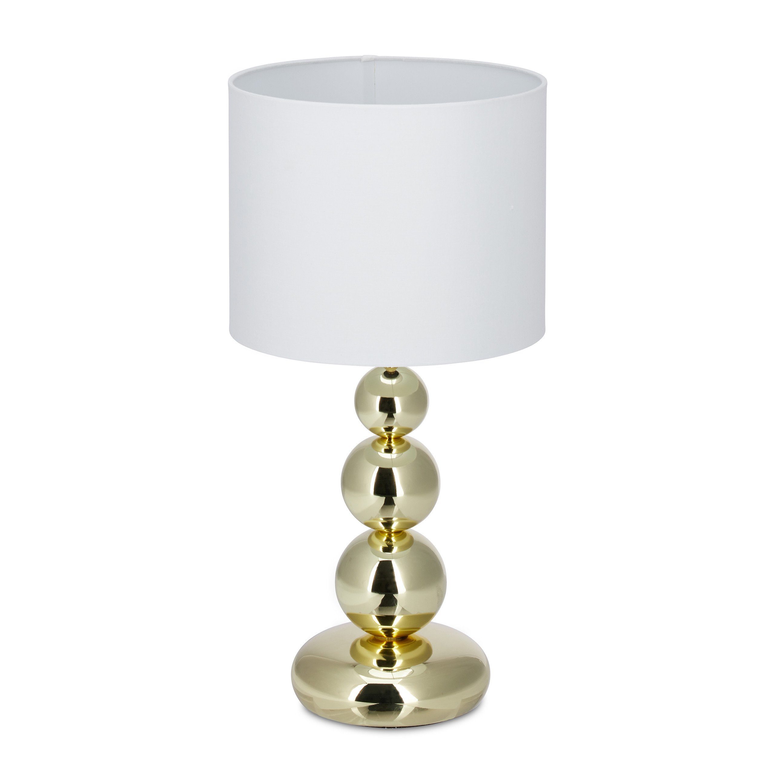 relaxdays Gold Tischleuchte Tischlampe