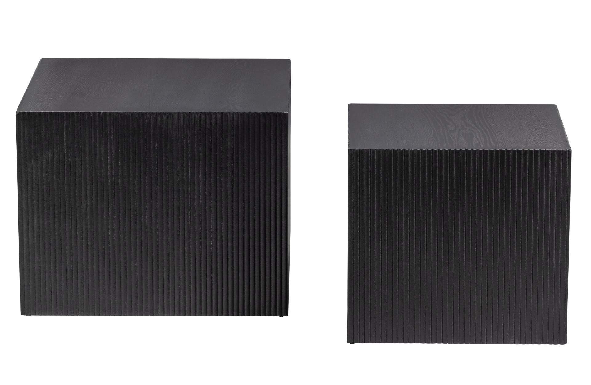 WOOOD Beistelltisch Sanne 2er-Set, Schwarz