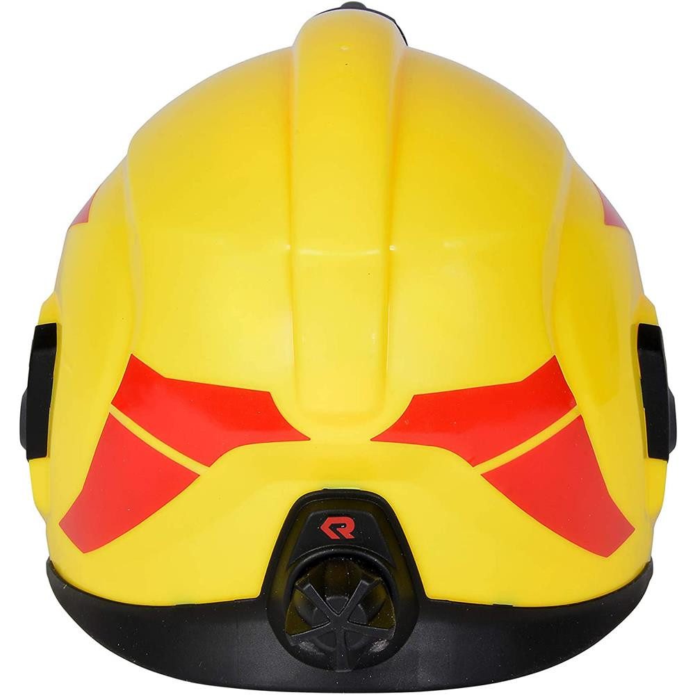 SIMBA Kinderhelm Rosenbauer Feuerwehrhelm mit abnehmbarer LED-Lampe ab 3 Jahren (Feuerwehrhelm, Feuerwehrhelm mit abnehmbarer LED-Lampe), Abnehmbare LED-Lampe, größenverstellbar, Kinnband, 20 cm