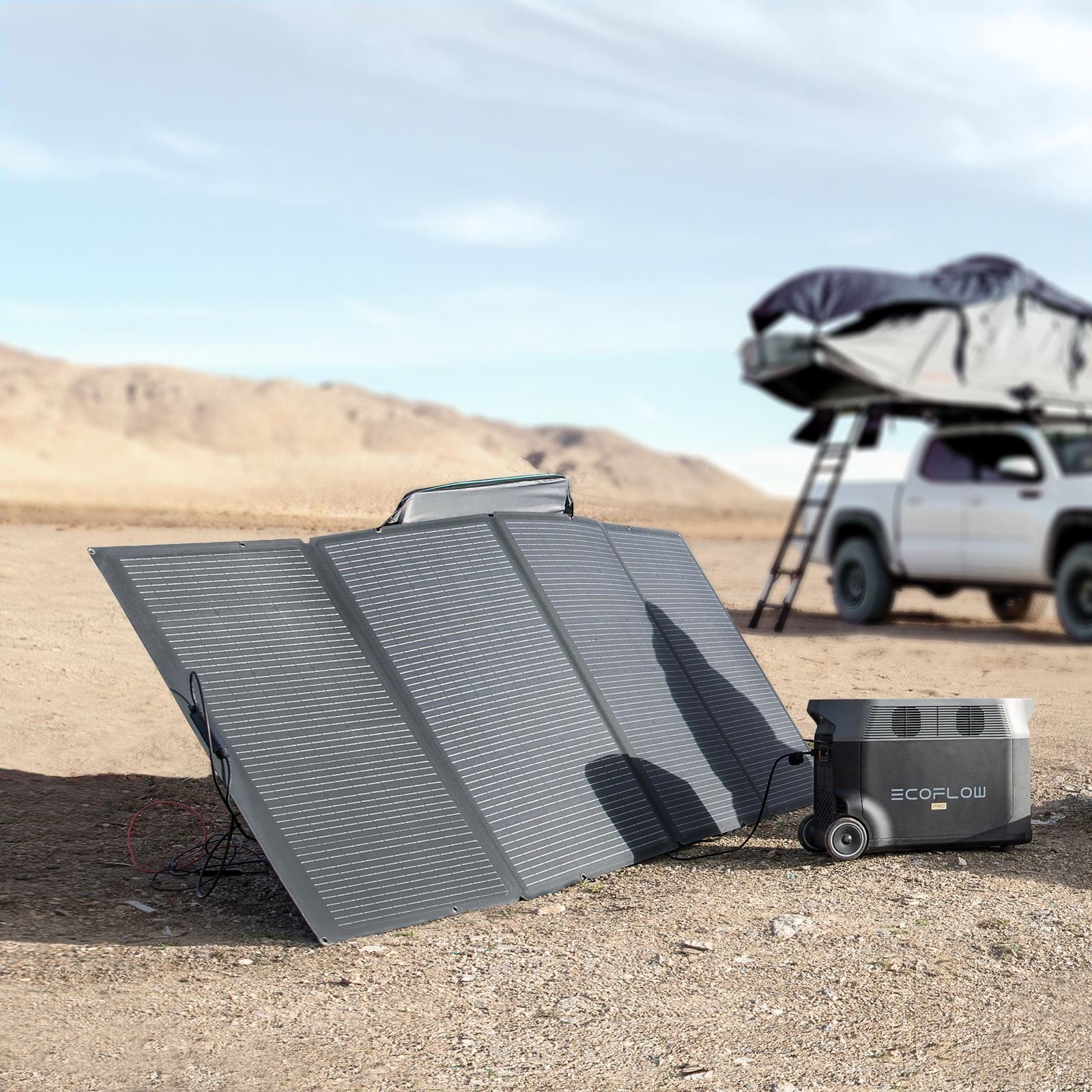 Kamera Ecoflow tragbares 400W Solarpanel Smart Home